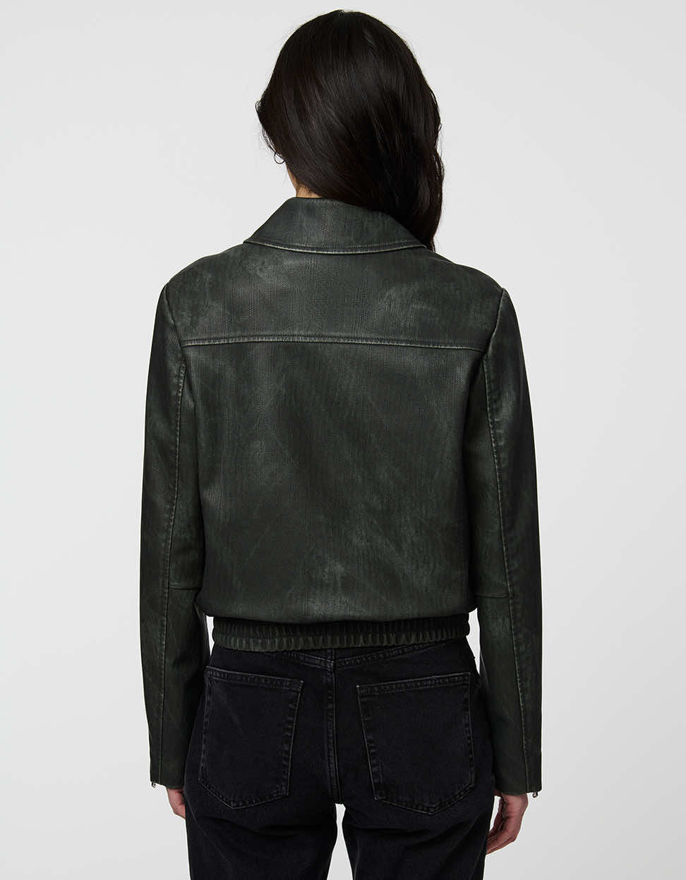Archer Faux Leather Bomber - Image 5