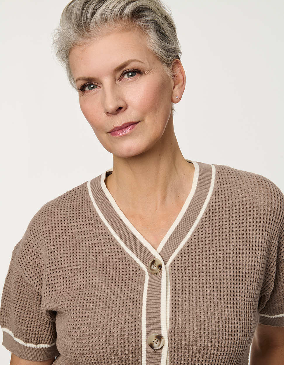 Basketweave Knit Cardigan - Image 5