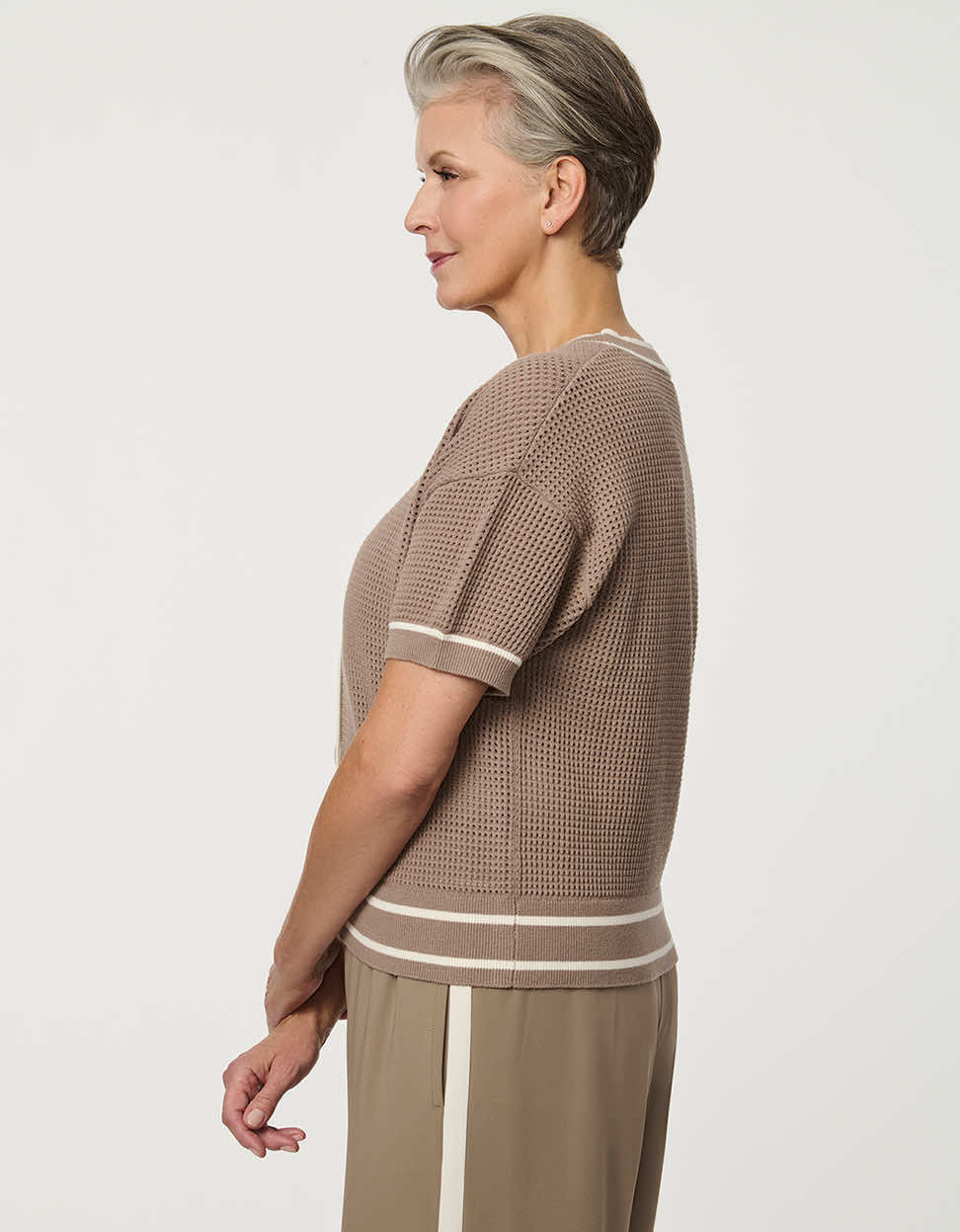 Basketweave Knit Cardigan - Image 6