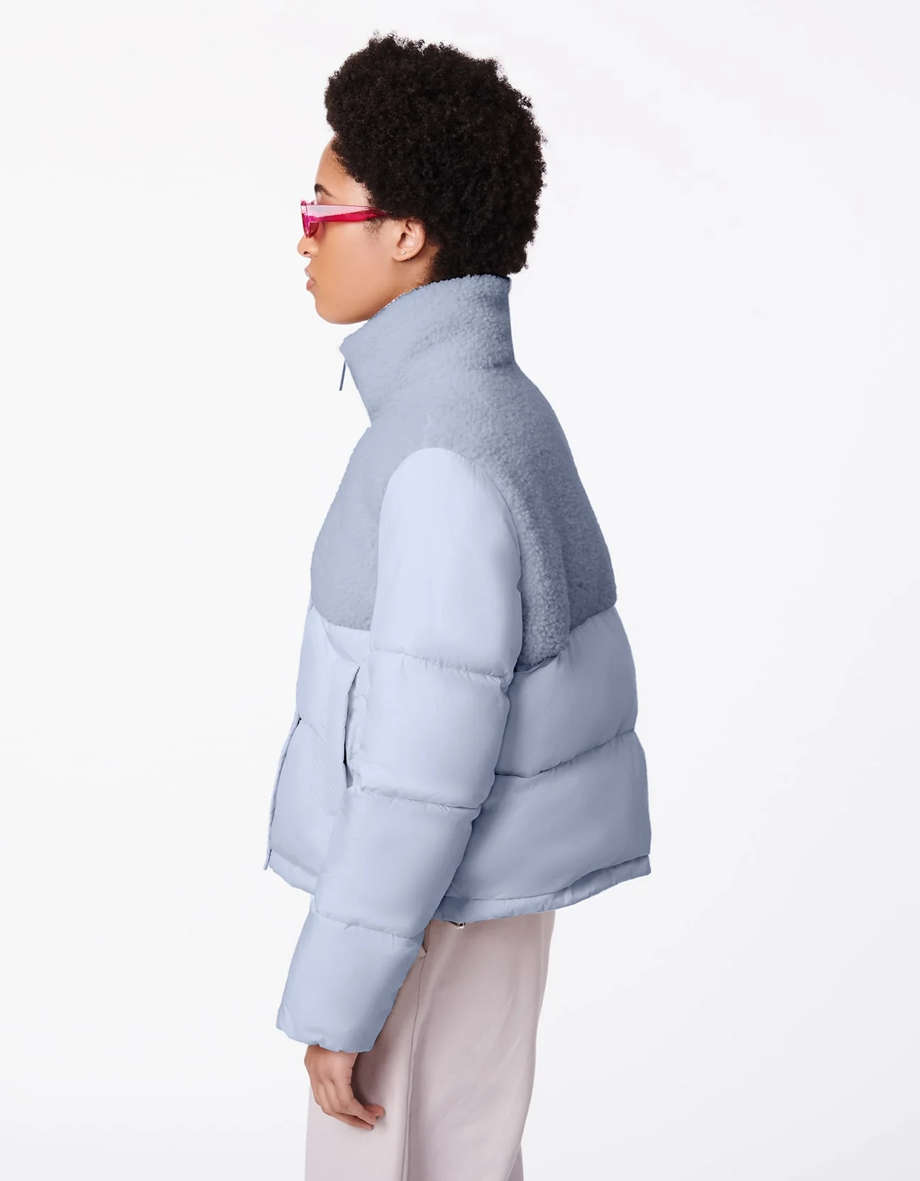 Bernie Cozy Combo Vegan Fur Puffer Jacket - Image 3