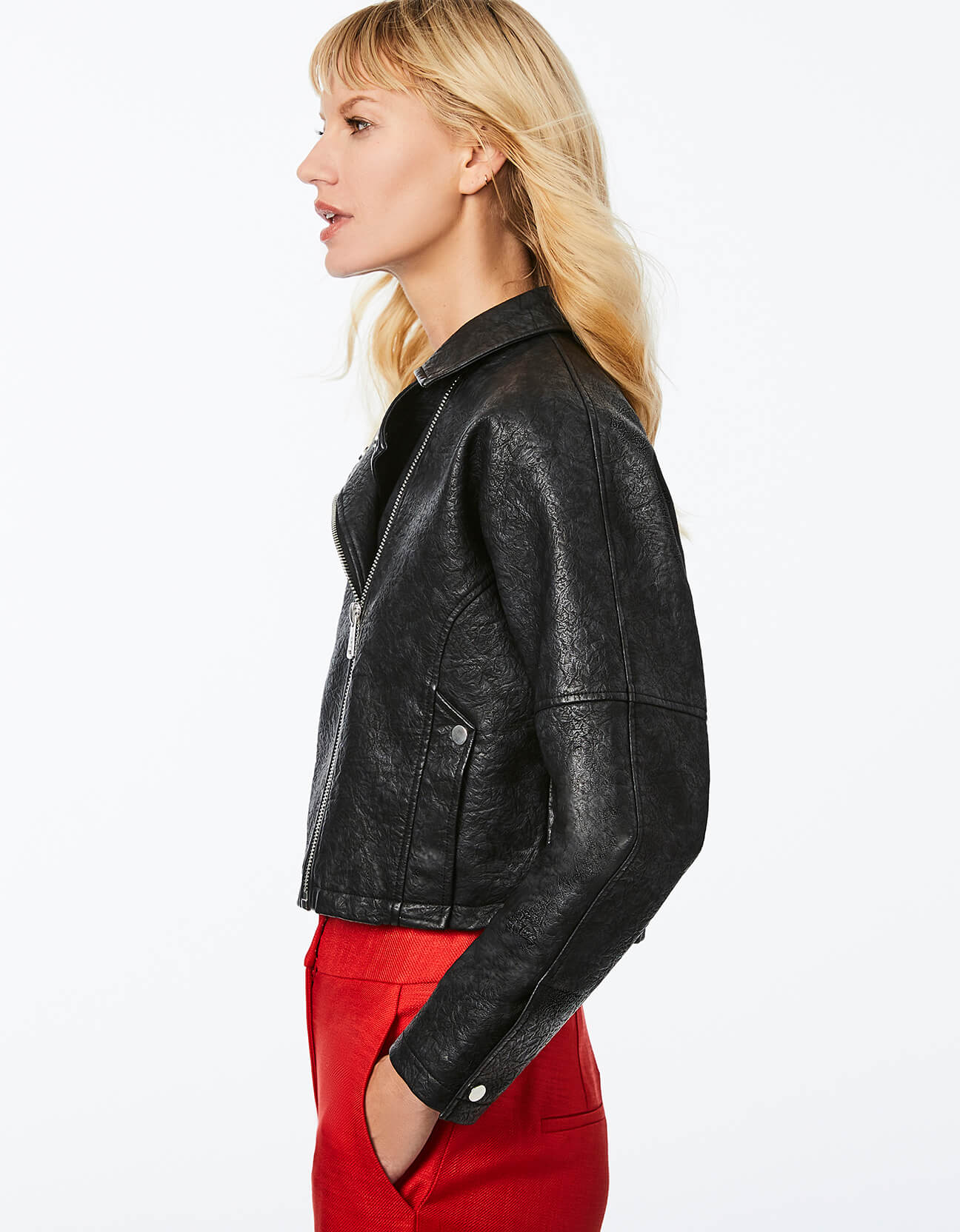BLEECKER VEGAN LEATHER JACKET - Image 3