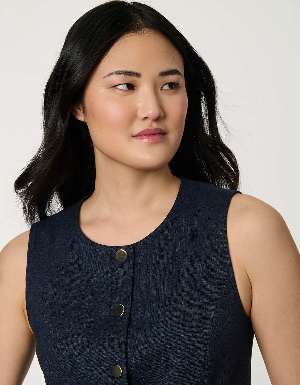 Button Down Crew Neck Vest - Image 4