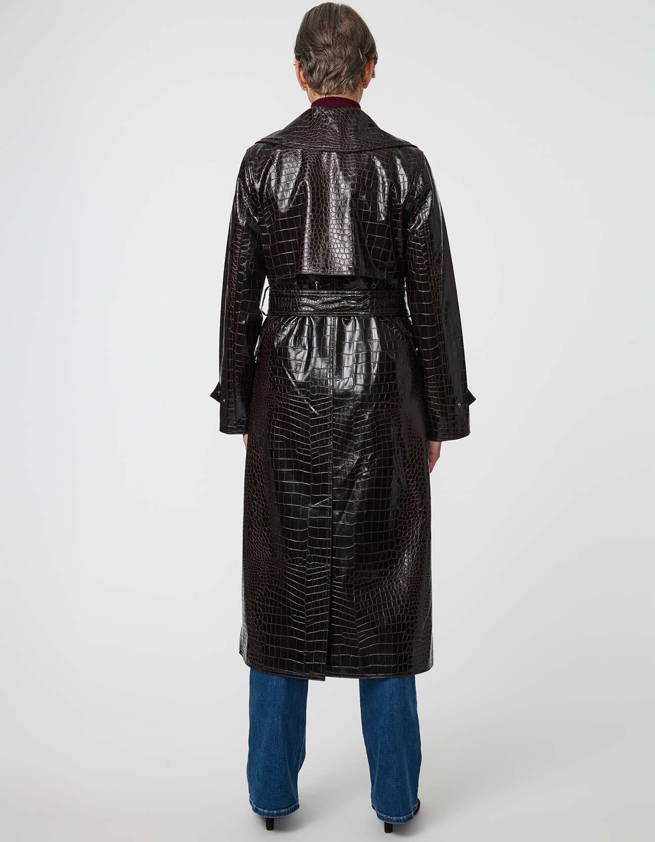 Carrington Embossed Croc Trench - Image 5
