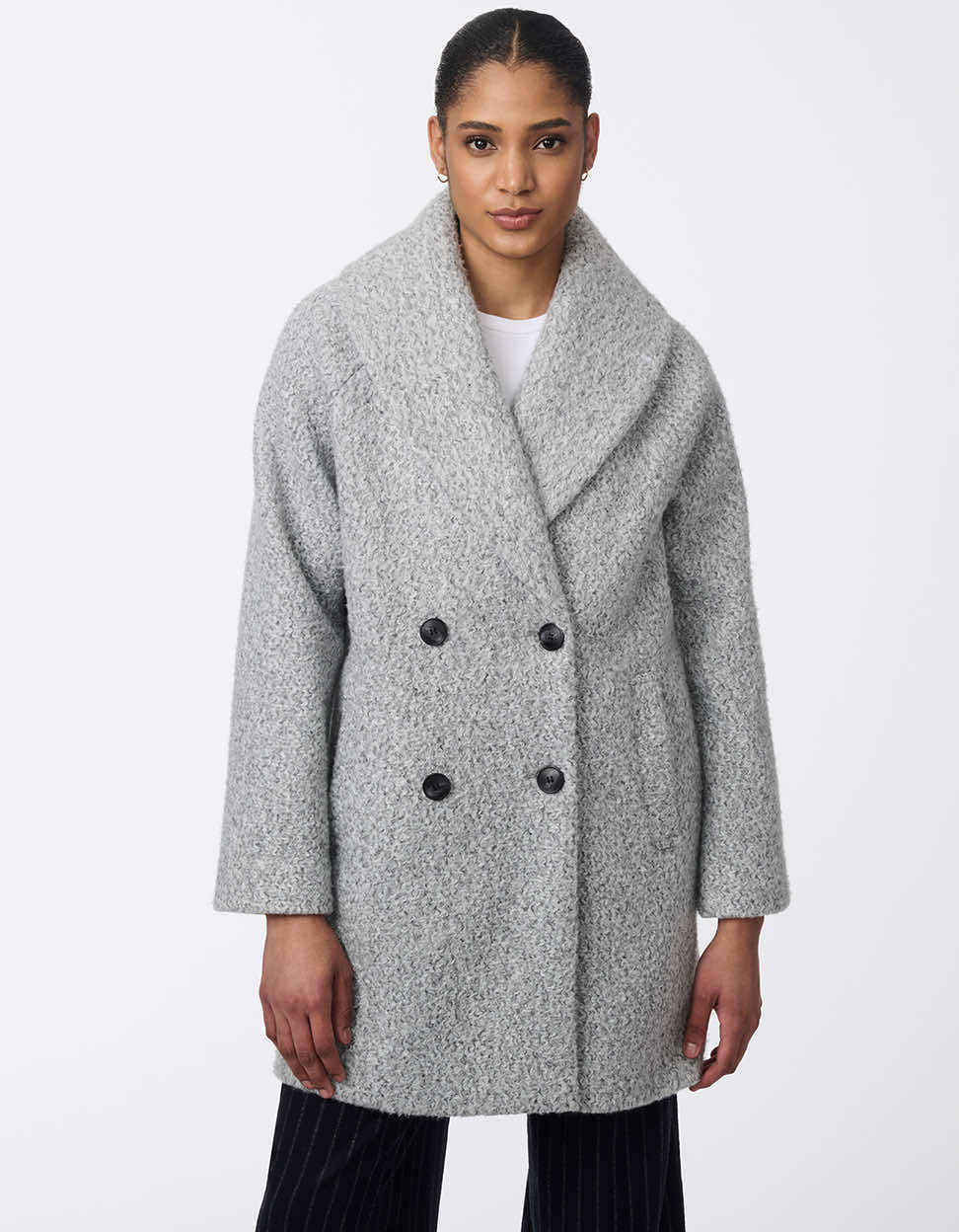 City Retreat Textured Bouclé Coat - Image 3