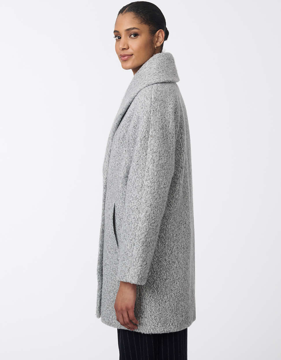 City Retreat Textured Bouclé Coat - Image 4