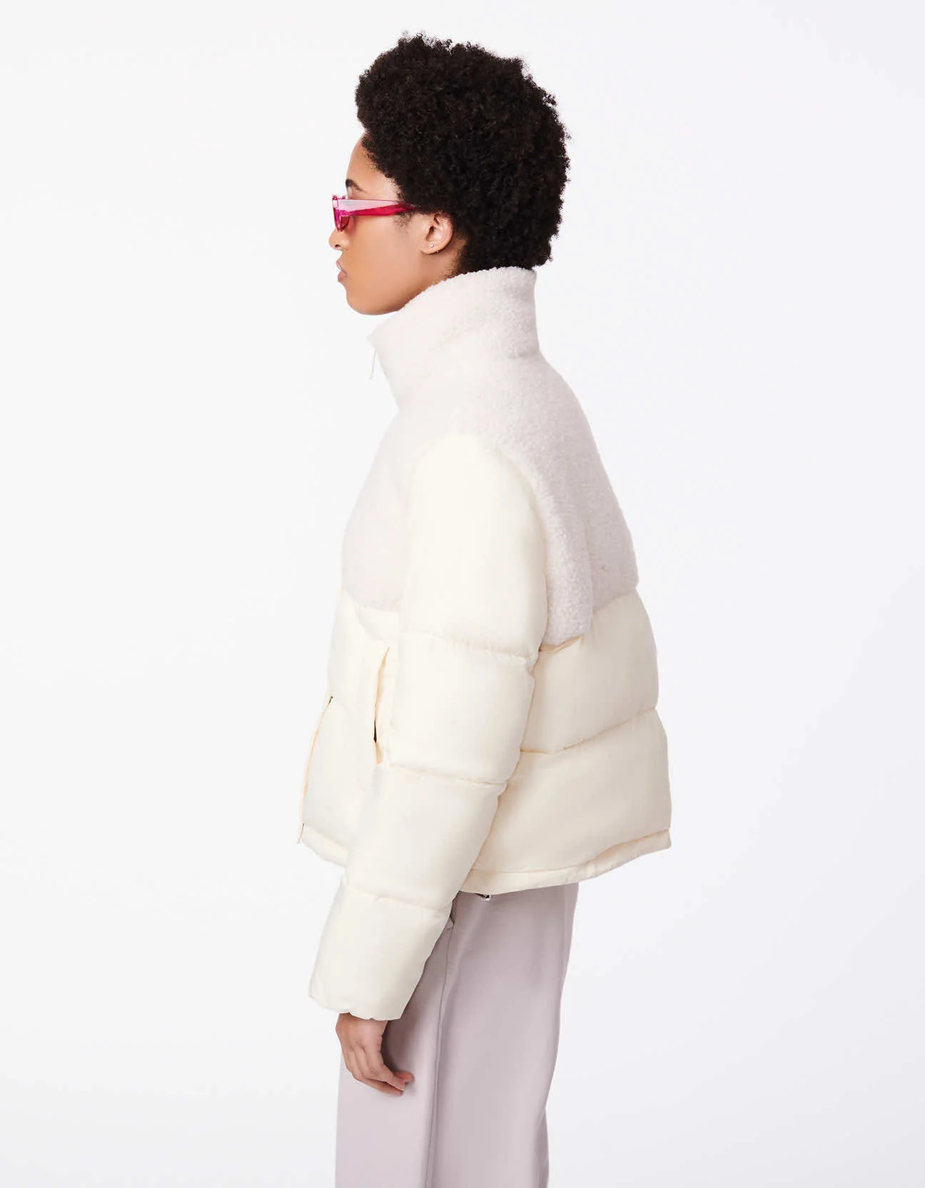 Bernie Cozy Combo Vegan Fur Puffer Jacket - Image 3