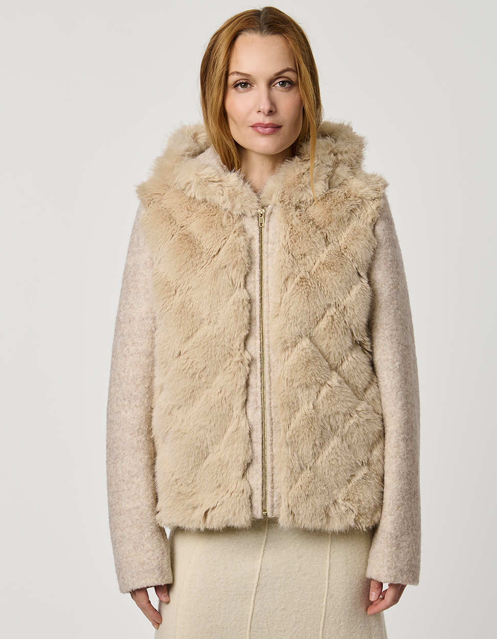 Darien Faux Fur Wool Combo Jacket - Image 2