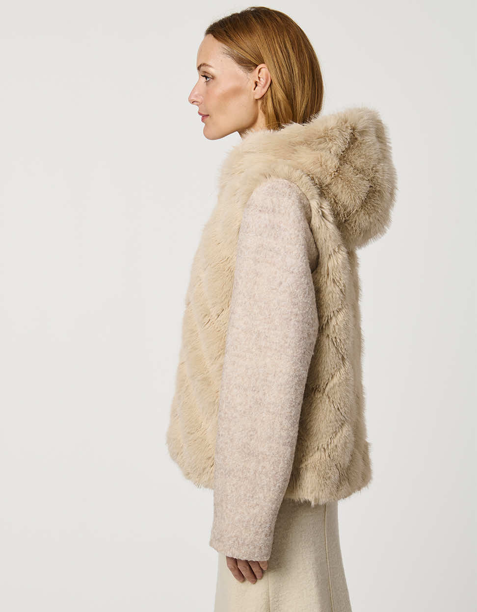 Darien Faux Fur Wool Combo Jacket - Image 5
