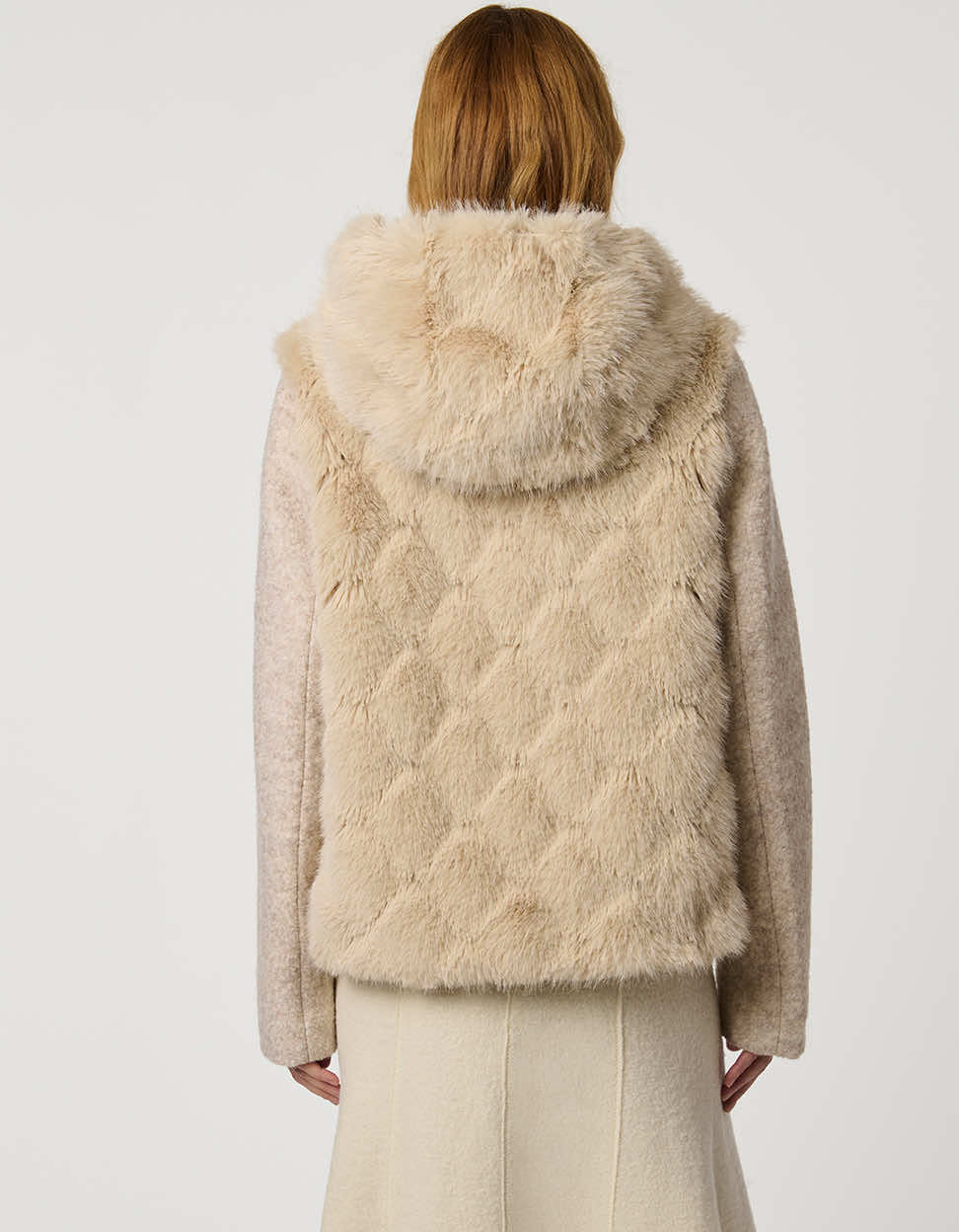 Darien Faux Fur Wool Combo Jacket - Image 6