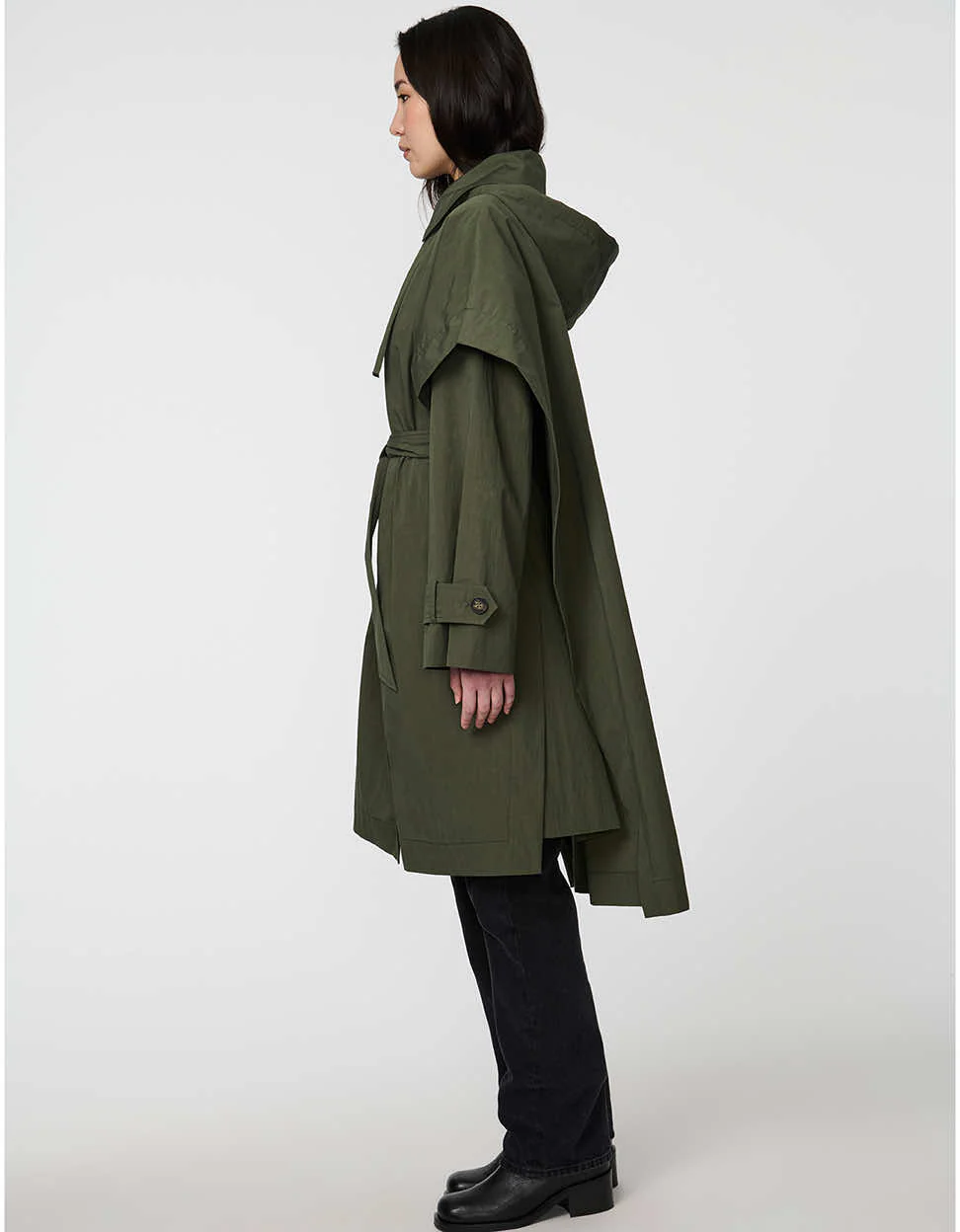 Hawthorne 3-in-1 Cape Trench Coat - Image 4