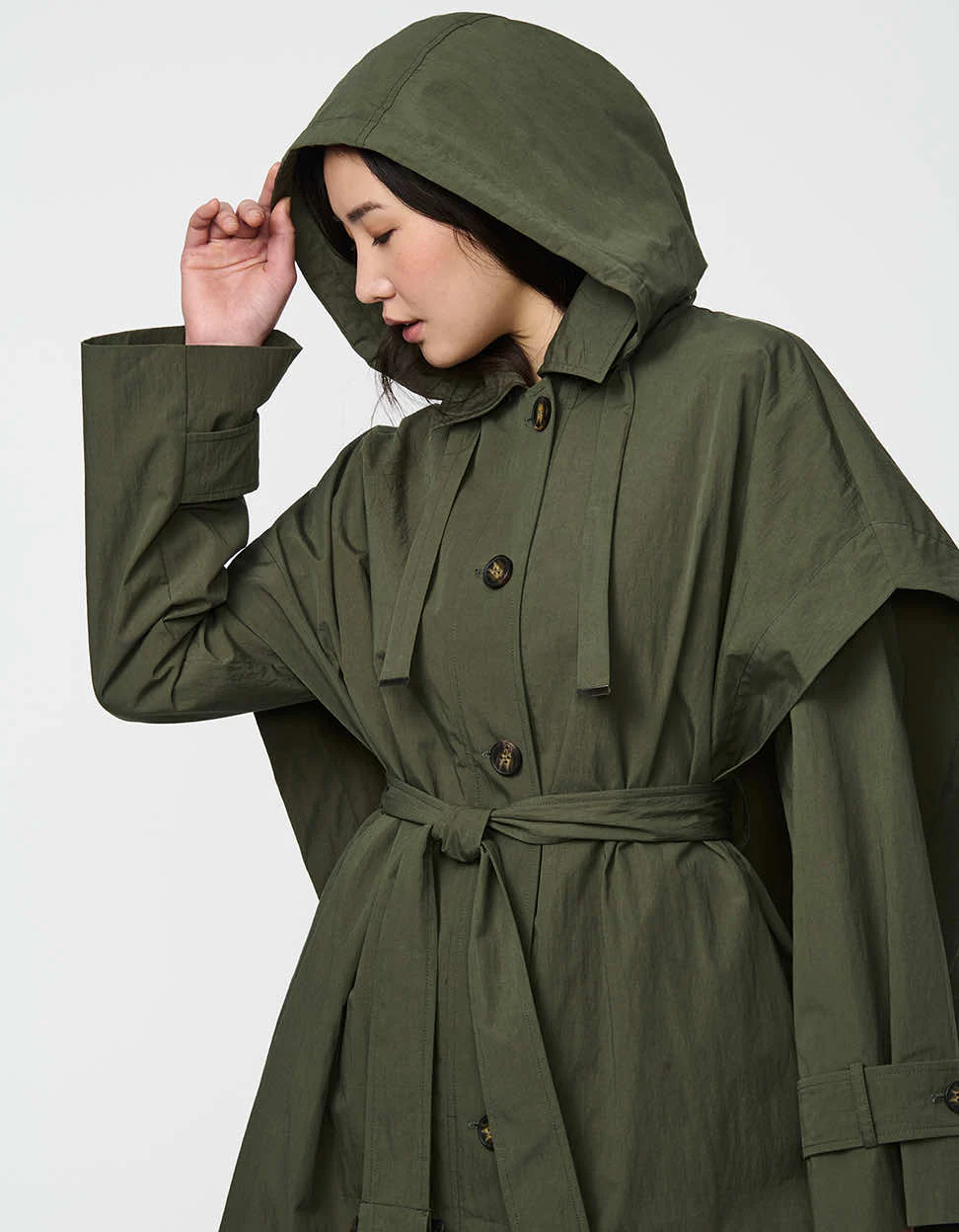 Hawthorne 3-in-1 Cape Trench Coat - Image 5