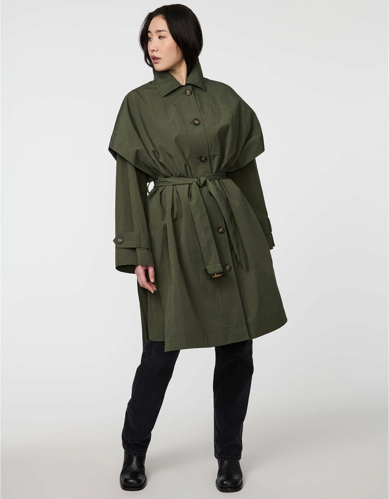 Hawthorne 3-in-1 Cape Trench Coat - Image 8