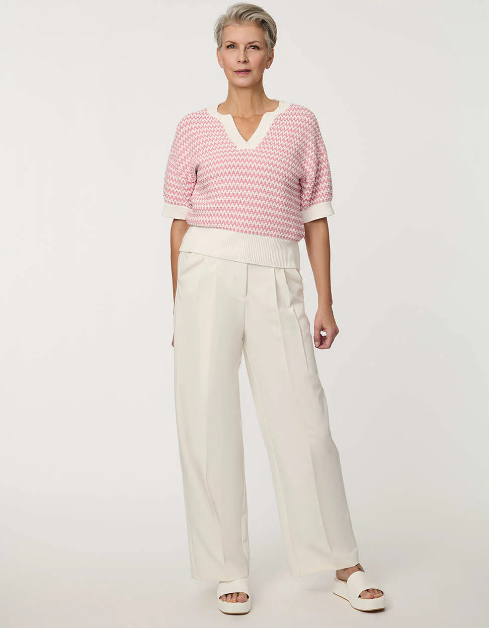 Jacquard Knit Popover Sweater