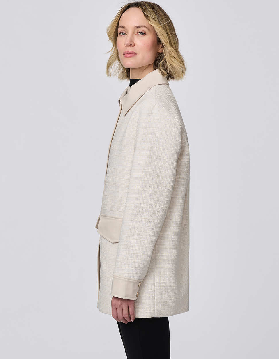 Lady Sophisticate Tweed Shacket - Image 3