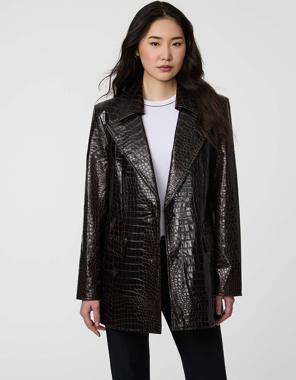Langston Embossed Croc Blazer - Image 4