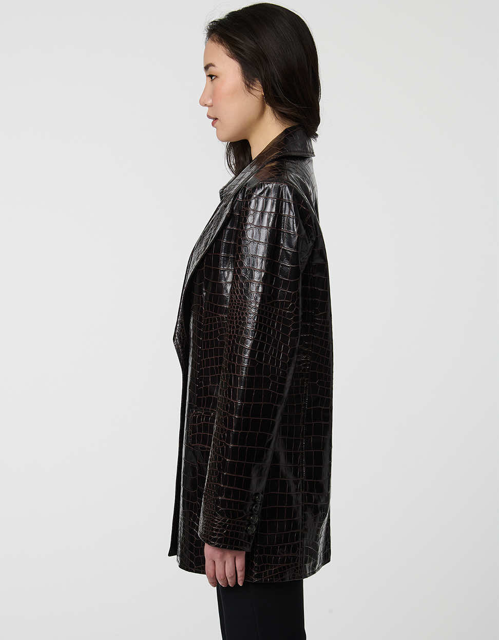 Langston Embossed Croc Blazer - Image 5