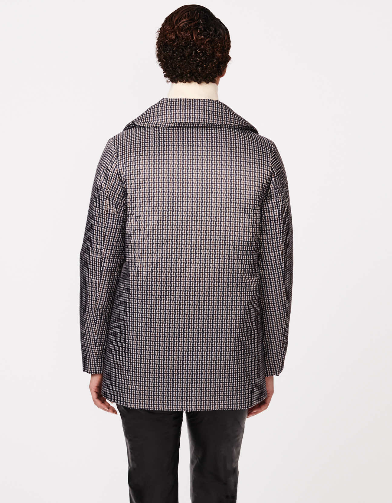 Manhattan Mini Plaid Blazer Puffer Jacket - Image 4