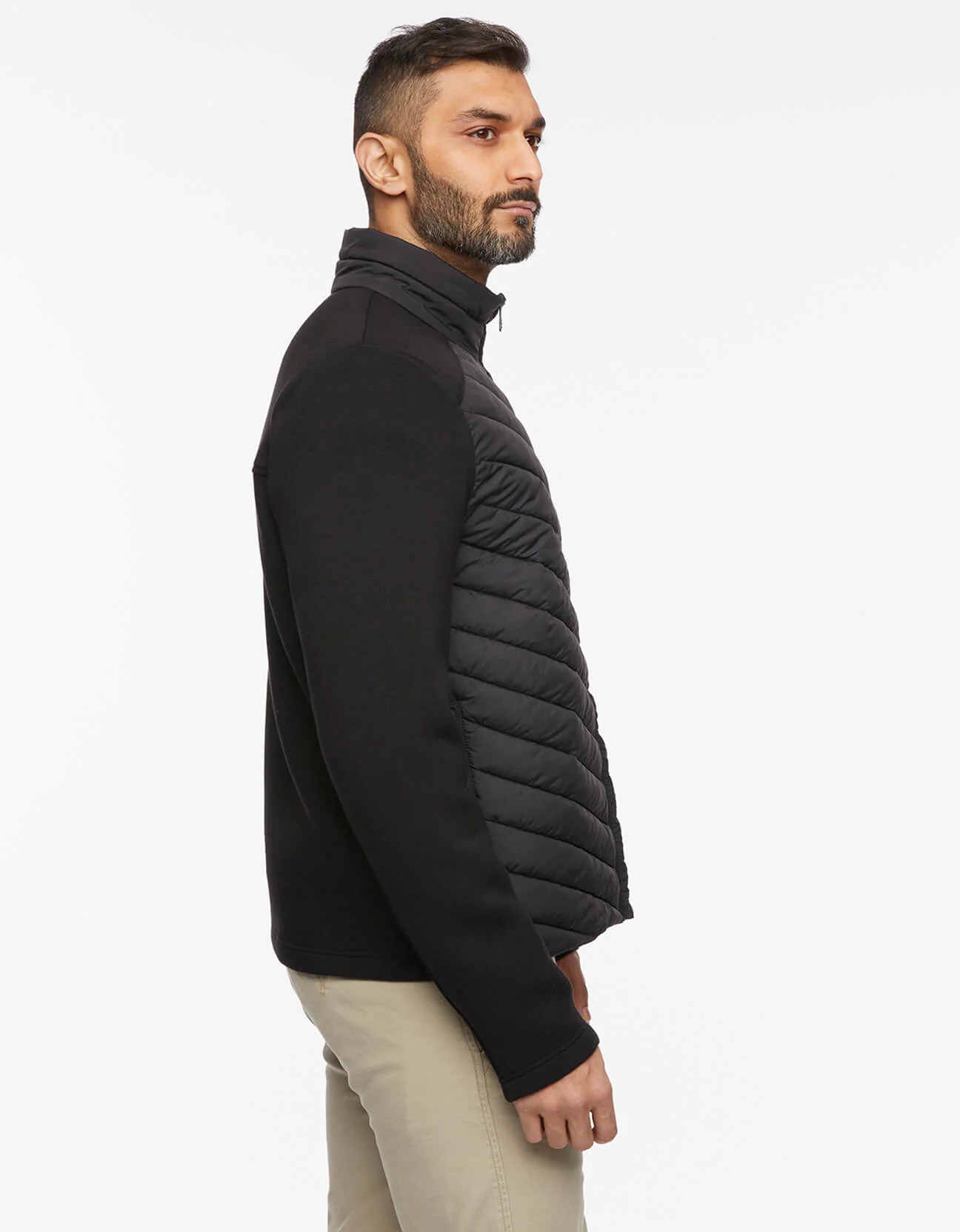 Men's Modern Neoprene Puffer Jacket - Image 3