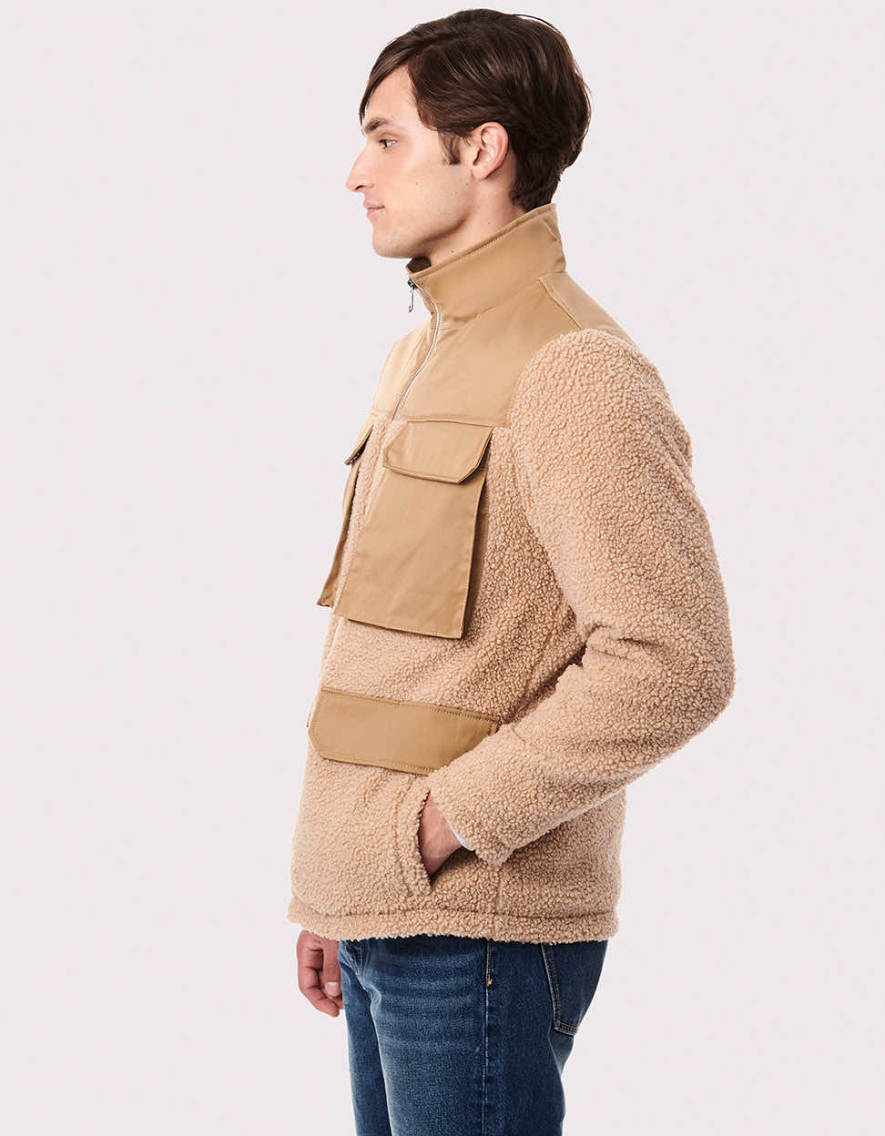 Men's Utility Mix Vegan Fur Jacket - Image 2