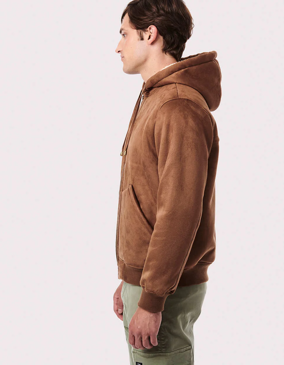 Men's Vegan Fur Hoodie Jacket - Image 3