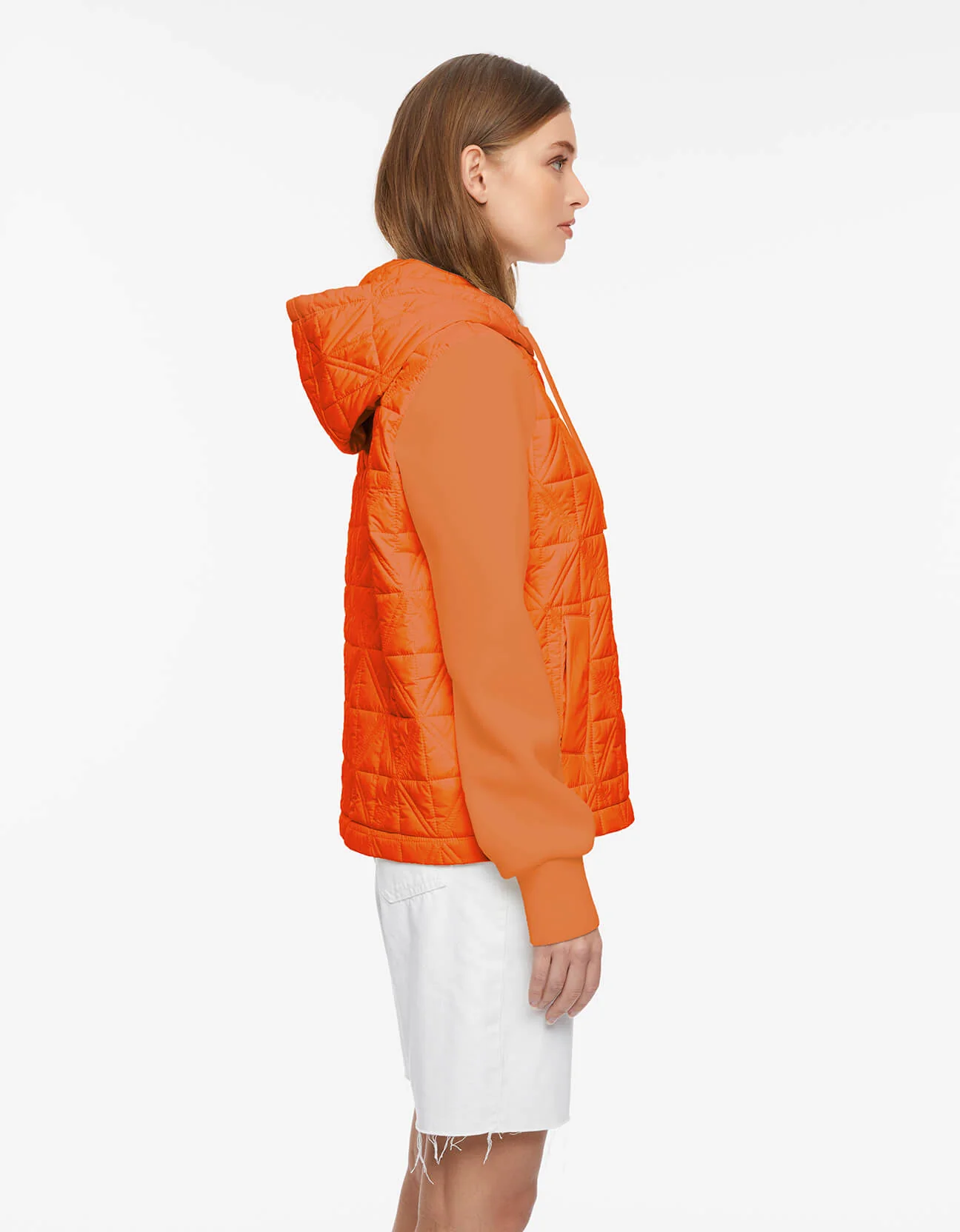 Mod Mix Neoprene Sleeve Puffer Jacket - Image 2