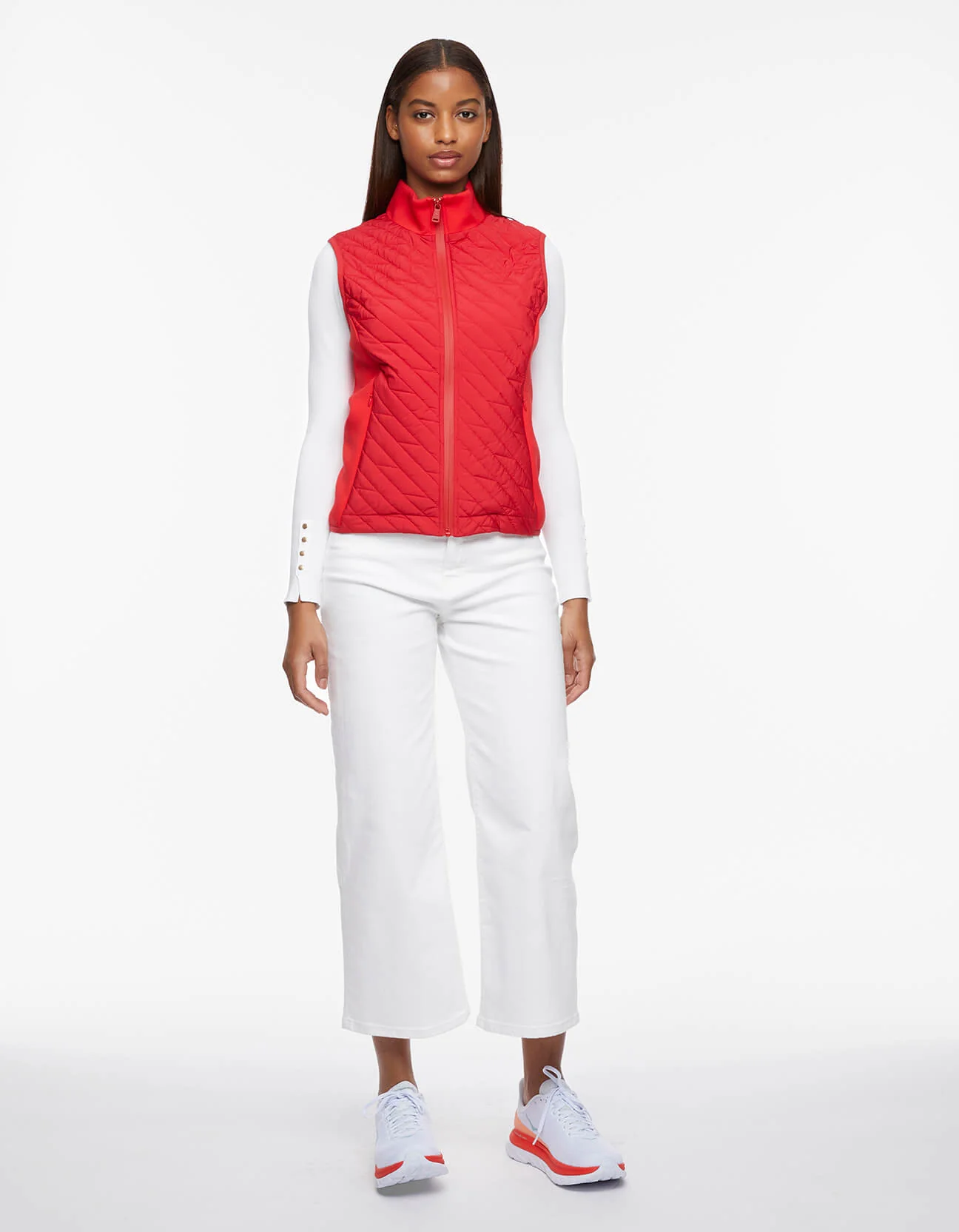 Mod Mix Neoprene Trim Puffer Vest - Image 2