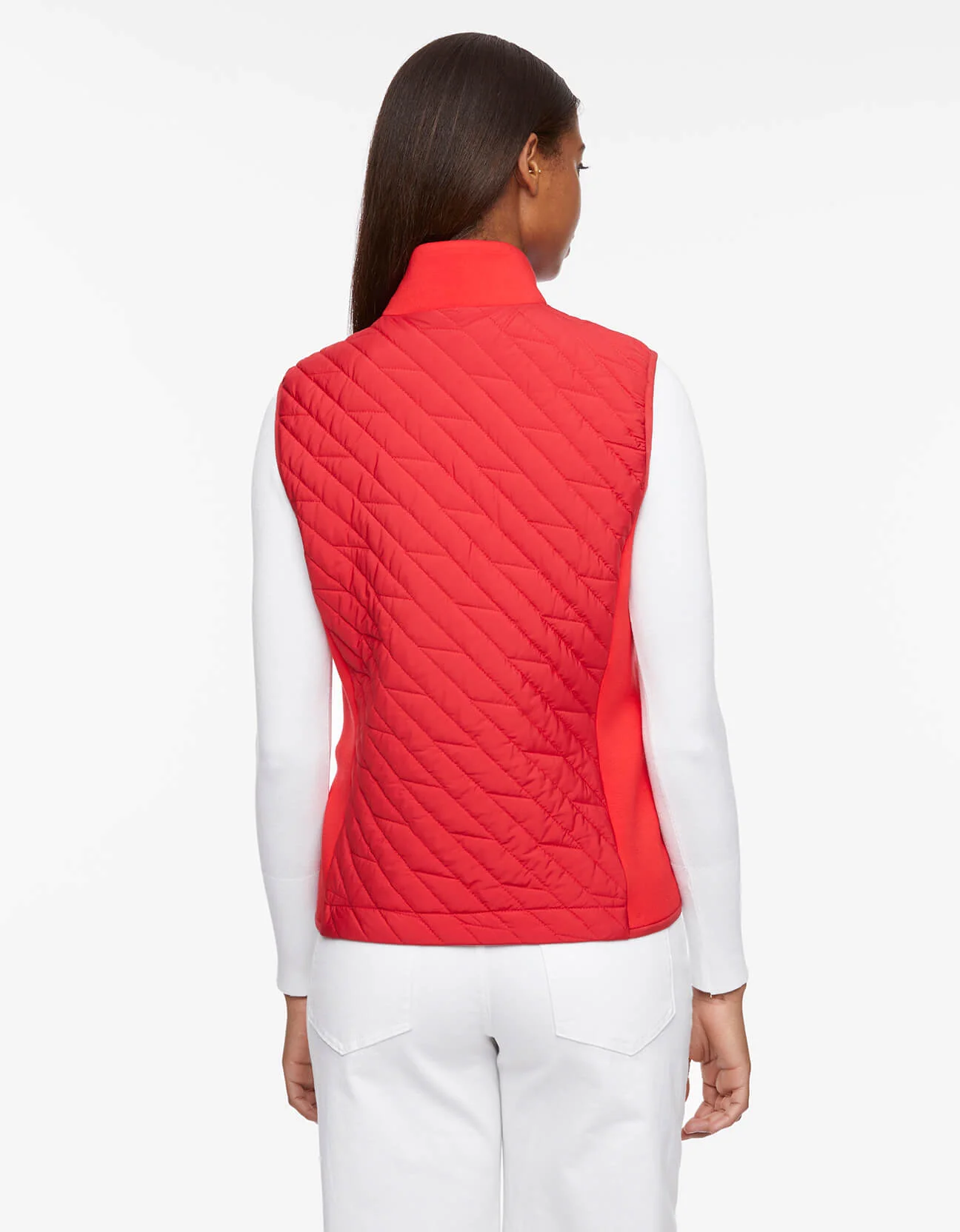 Mod Mix Neoprene Trim Puffer Vest - Image 5