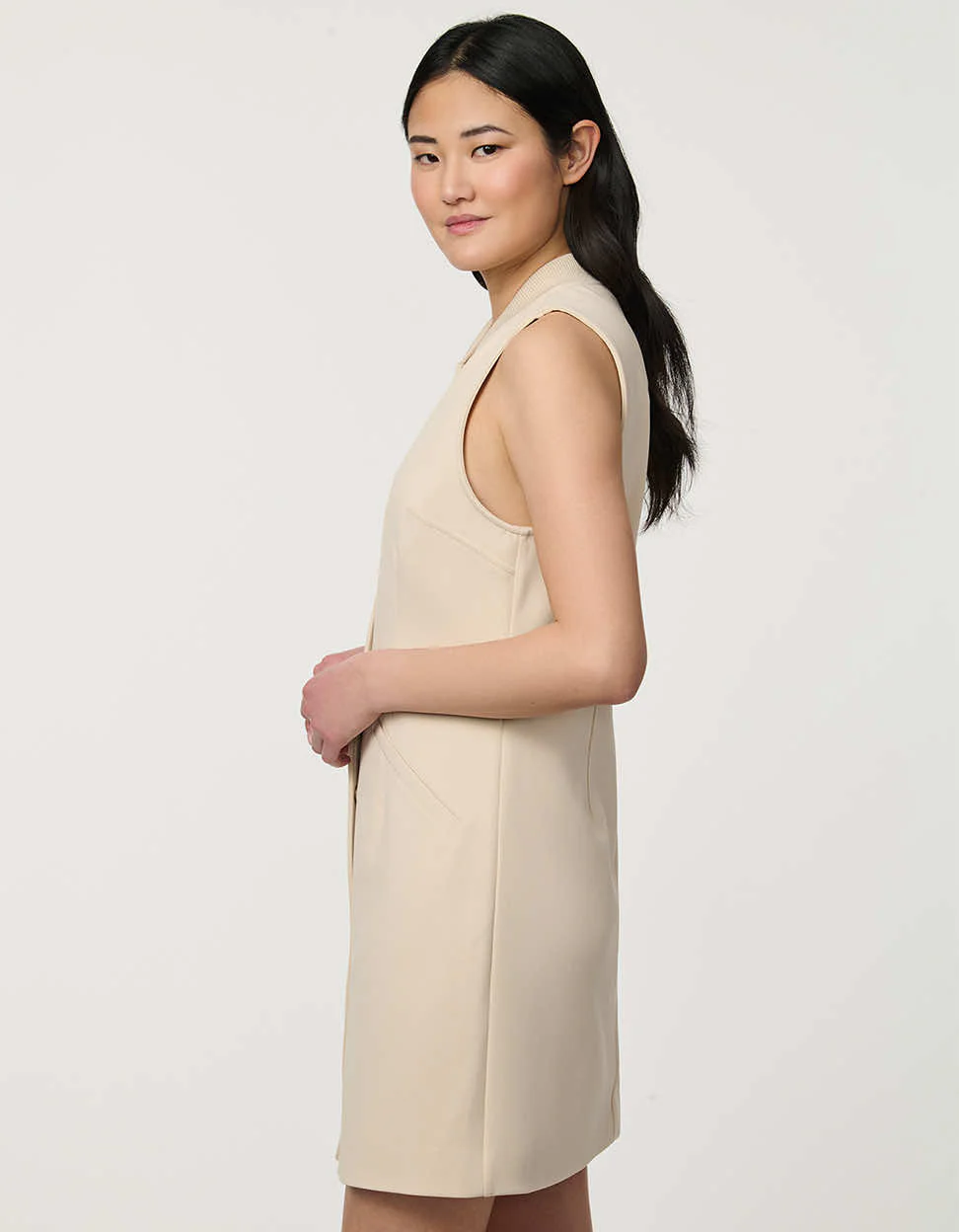 Modern Button Down Vest Dress - Image 5