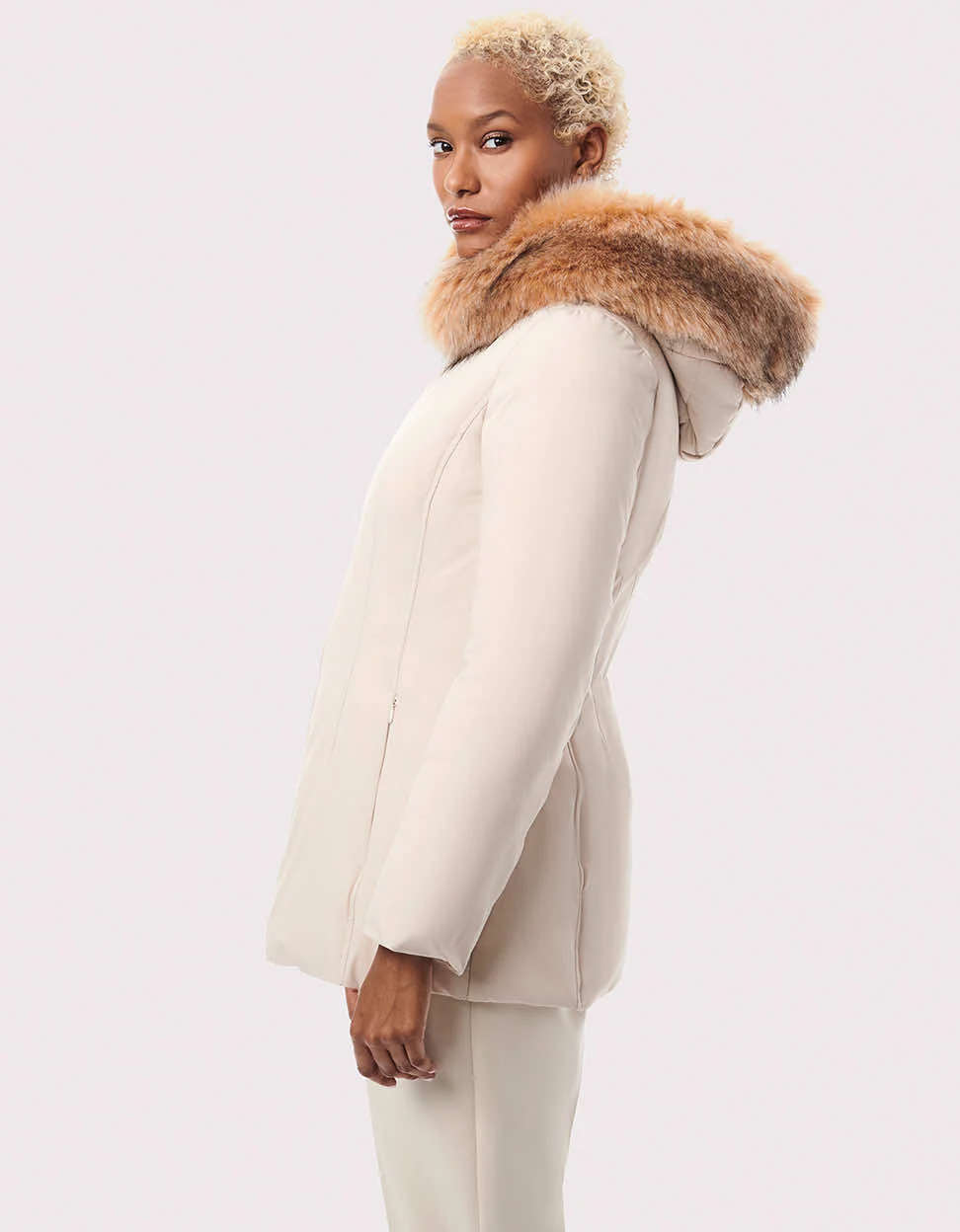 Nordic Vegan Fur Trim Puffer Jacket - Image 3