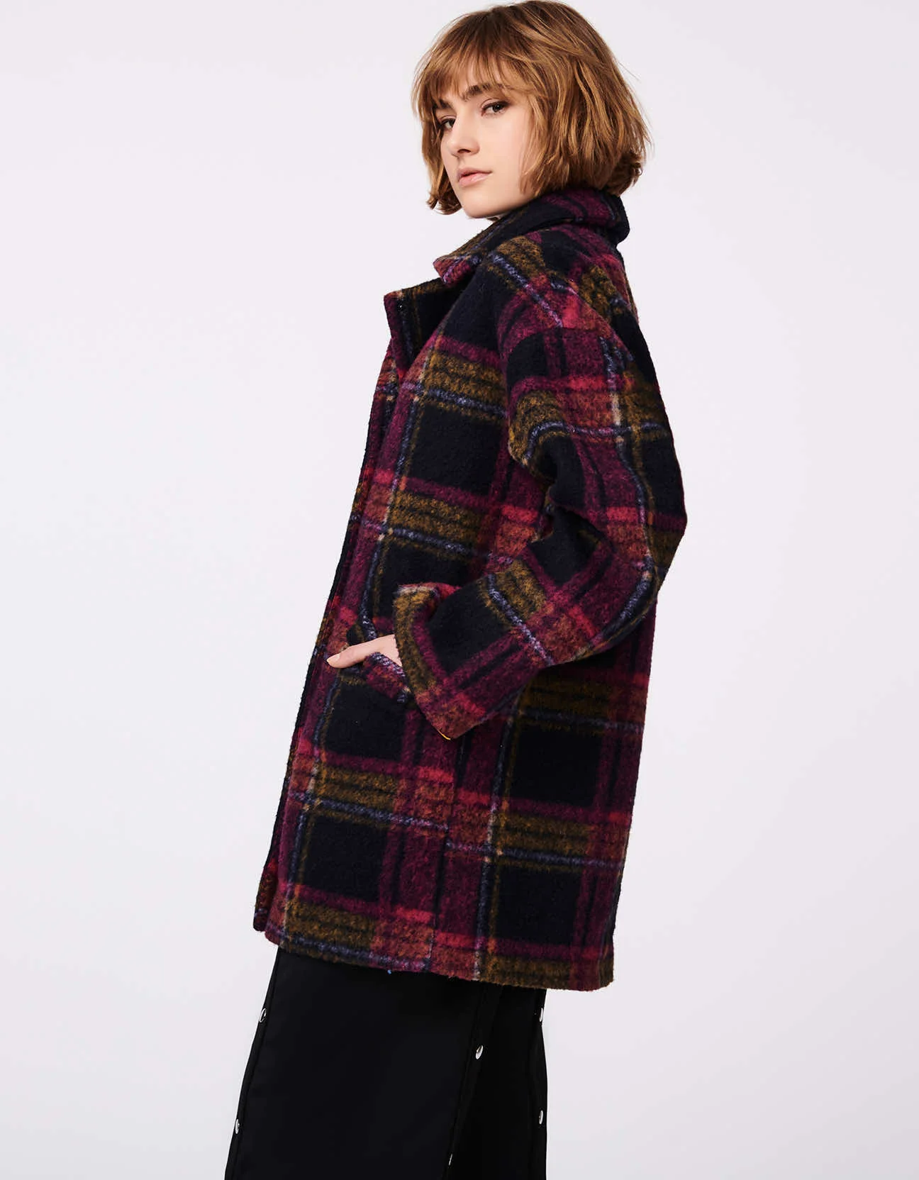 PLAID PAIRINGS WOOL COAT - Image 3