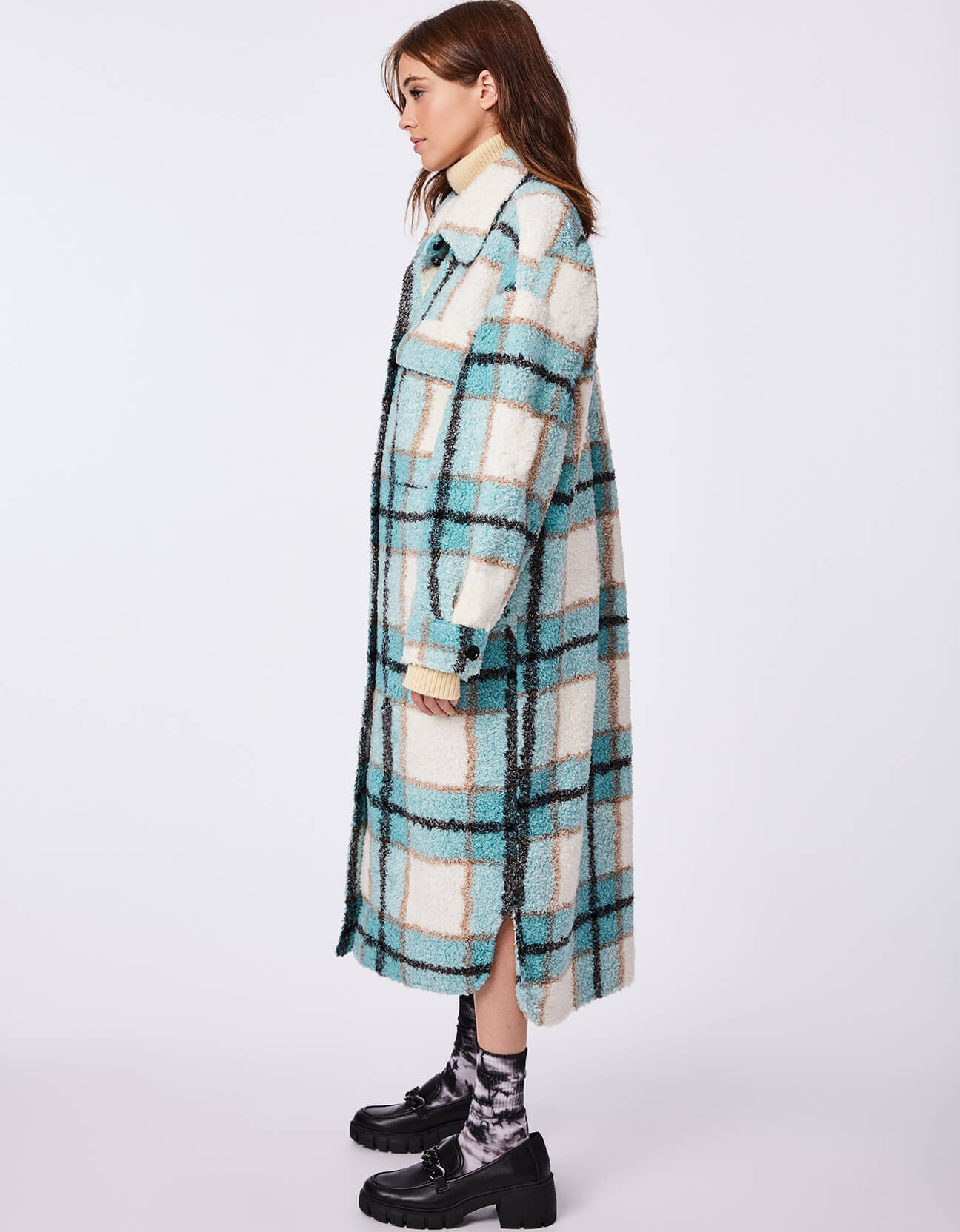 Plaid Unreal Teddy Shacket - Image 4