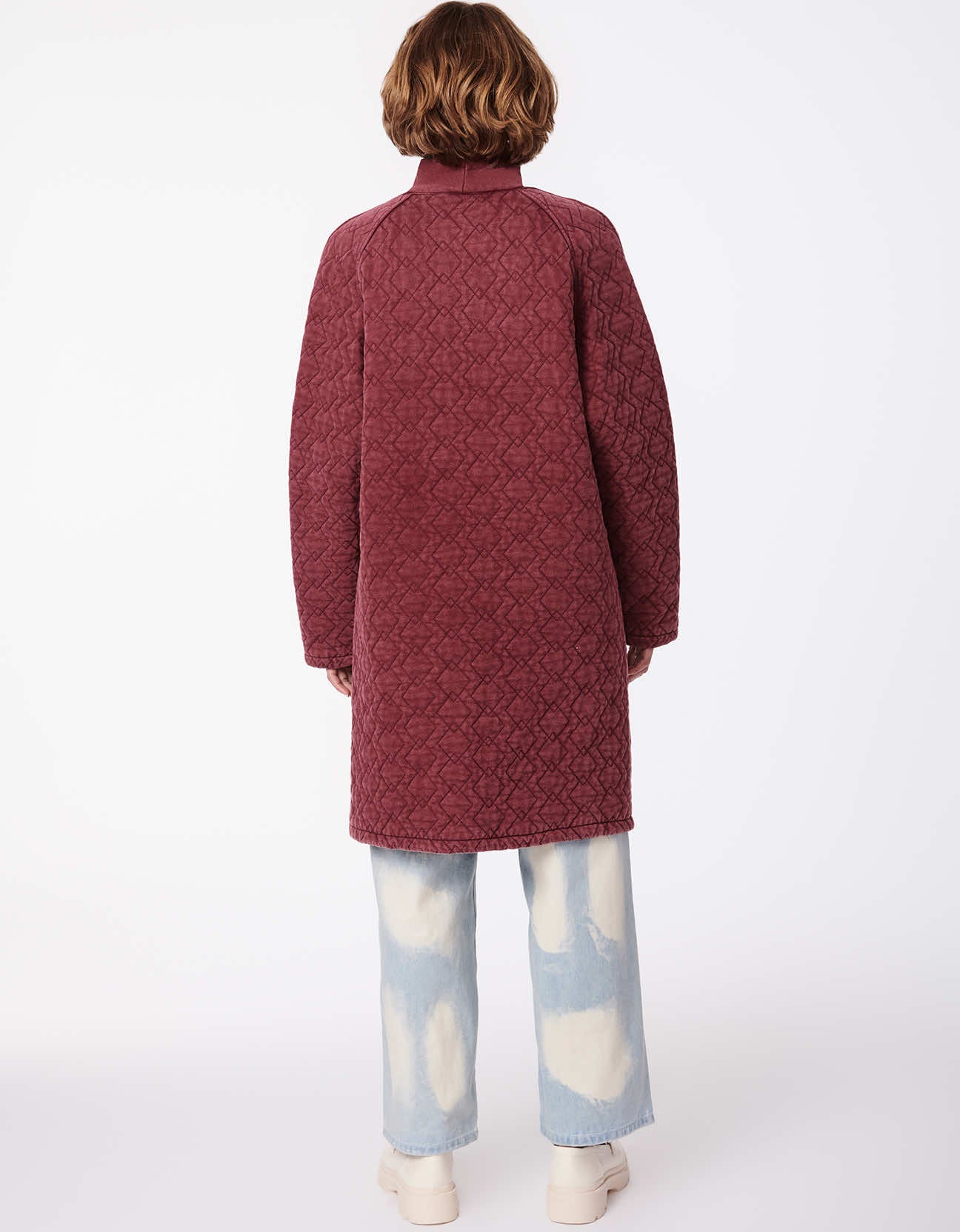 Playful Pattern Long Winter Coat - Image 4