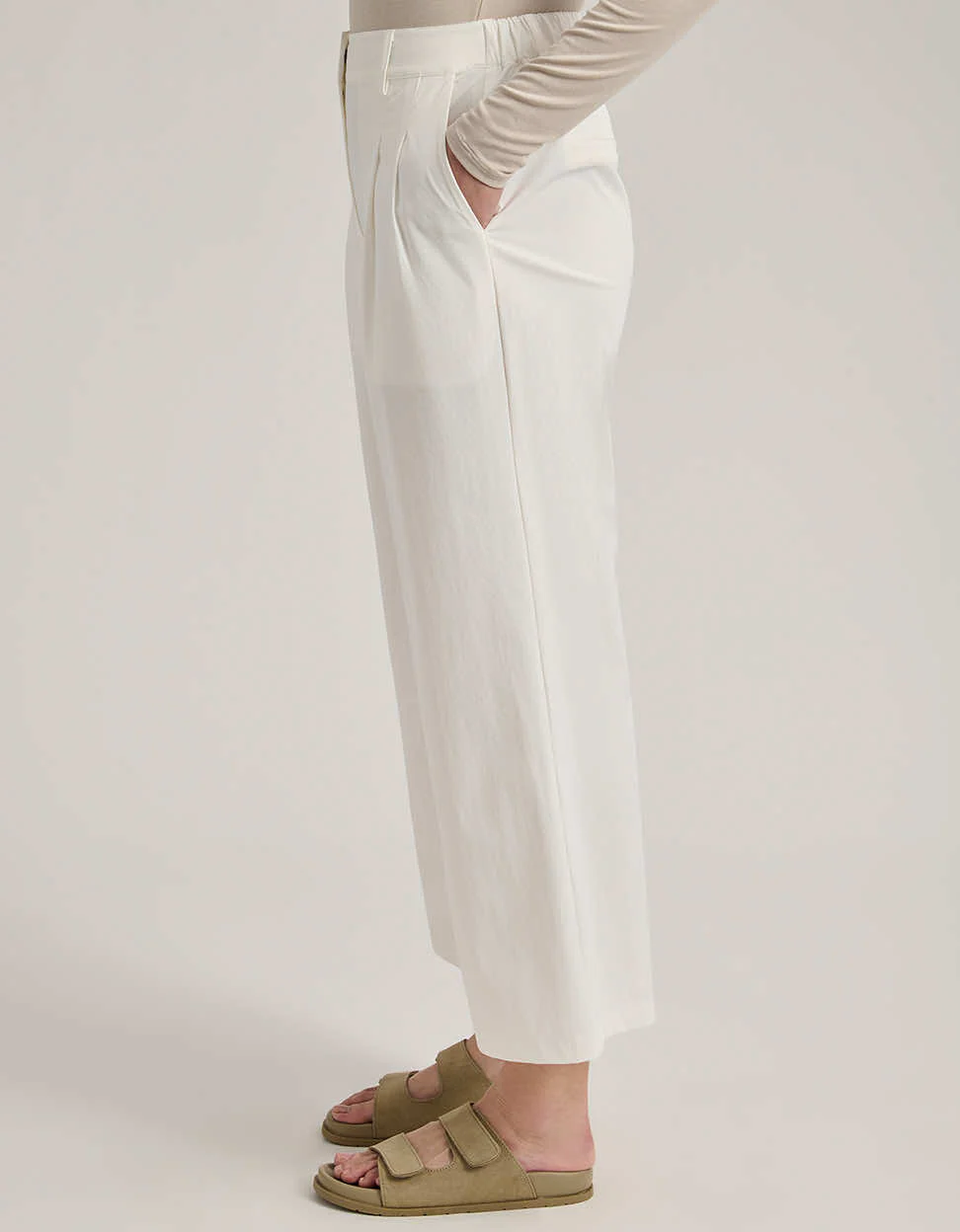 Poplin Wide-Leg Cropped Pant - Image 2
