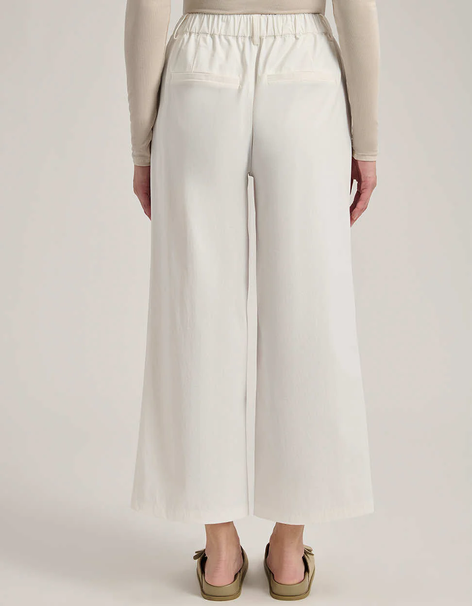 Poplin Wide-Leg Cropped Pant - Image 3