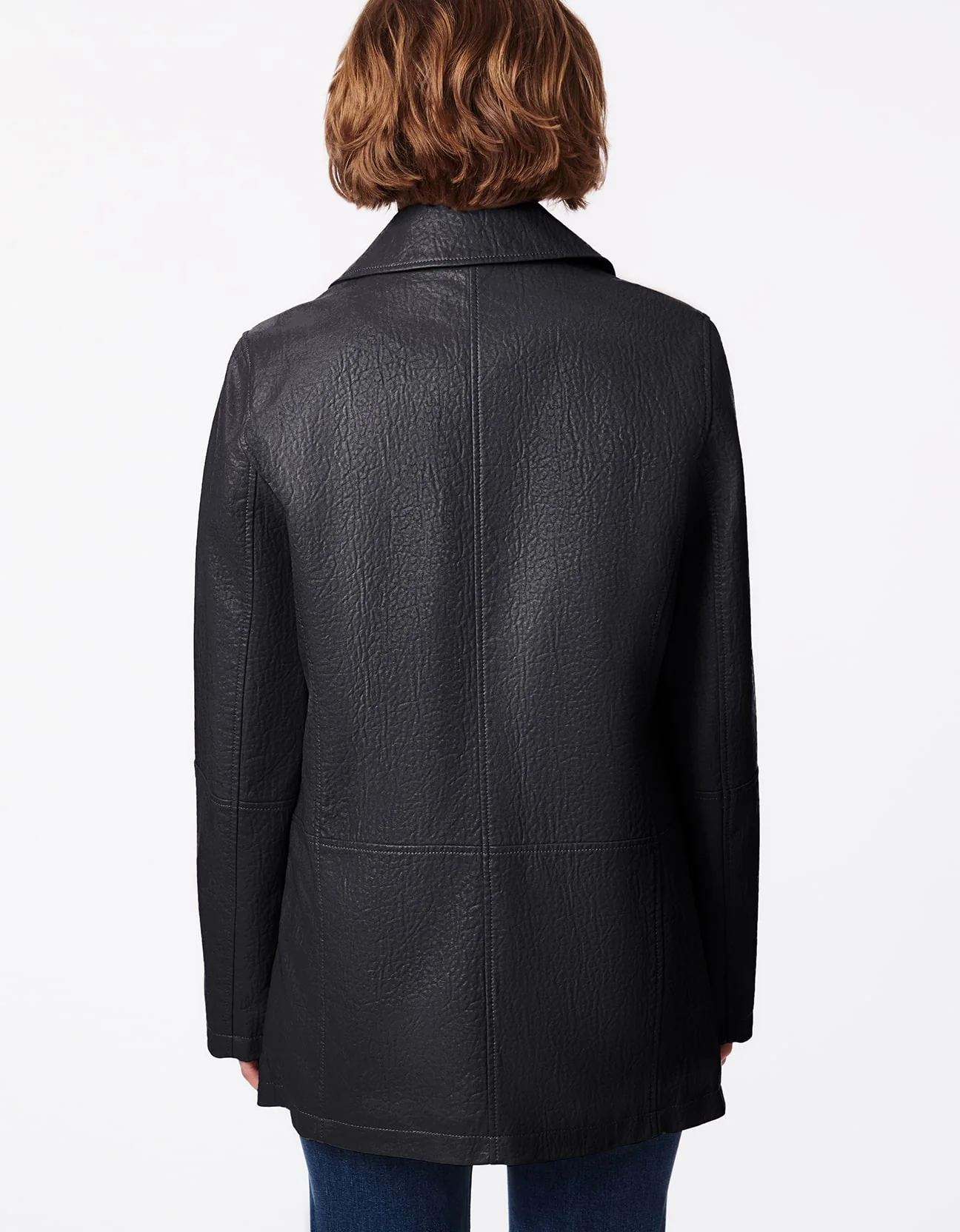 Relaxed Blazer Textured Vegan Jacket - Image 4