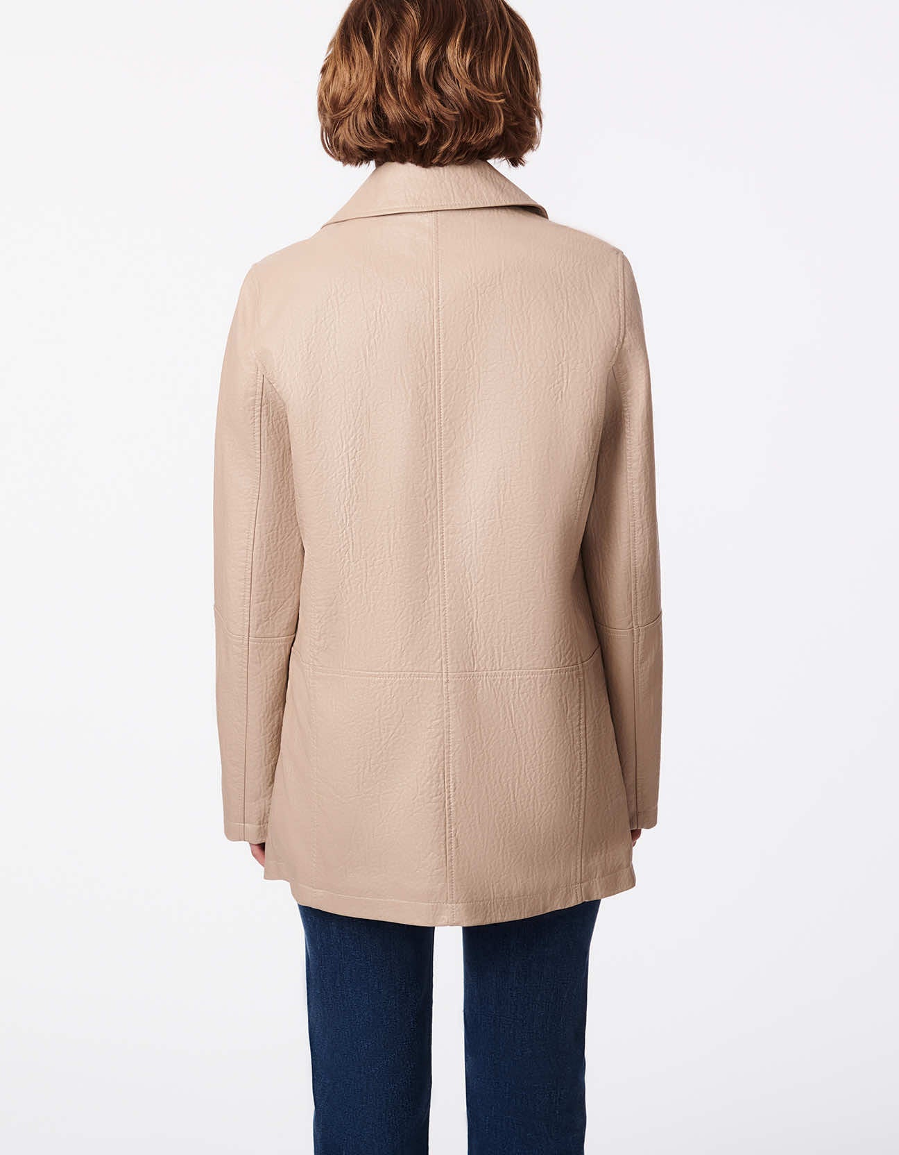 Relaxed Blazer Textured Vegan Jacket - Image 4