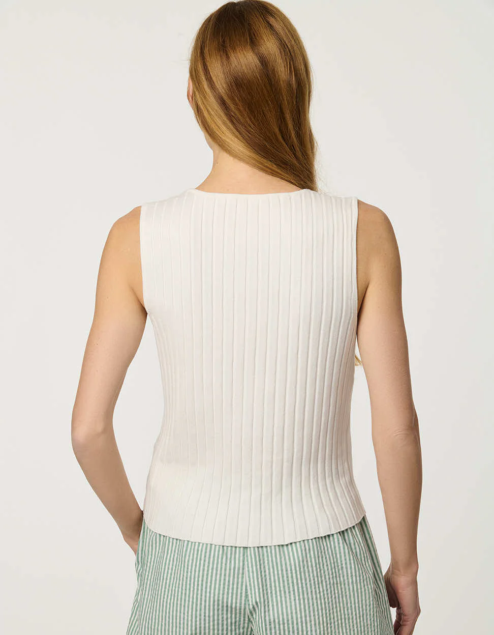 Ribbed Button-Front Knit Top - Image 4