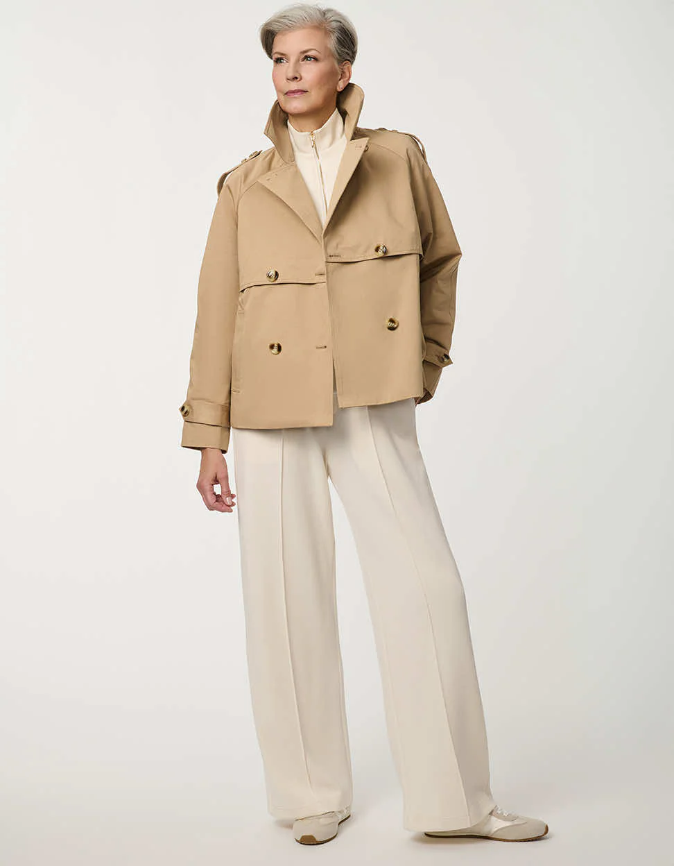 Rylan Cropped Trench - Image 3