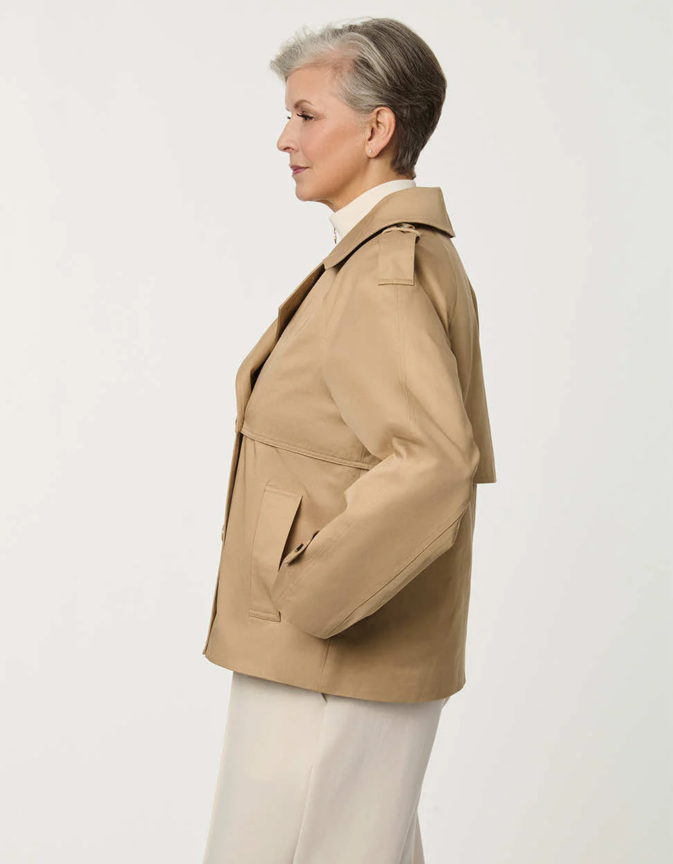 Rylan Cropped Trench - Image 5