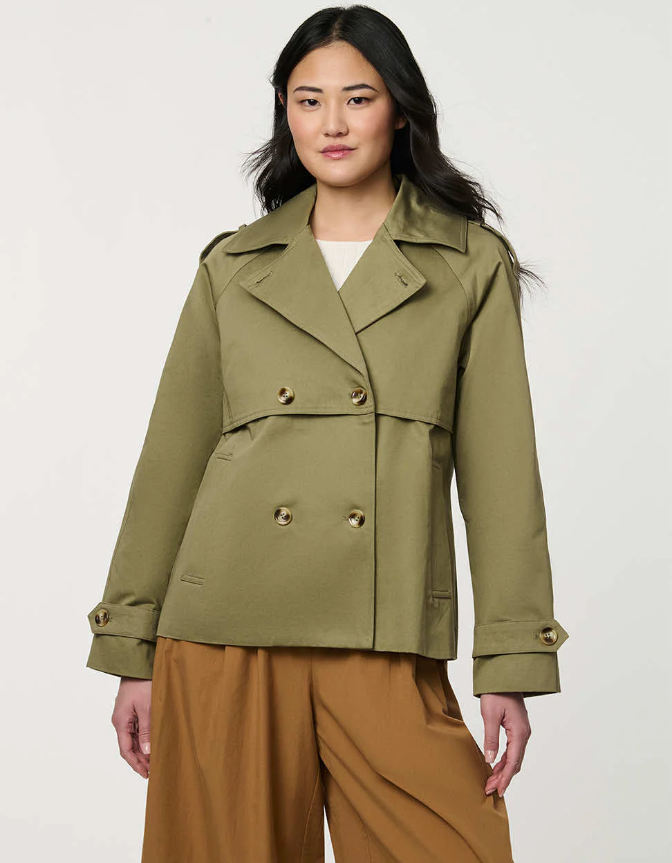 Rylan Cropped Trench