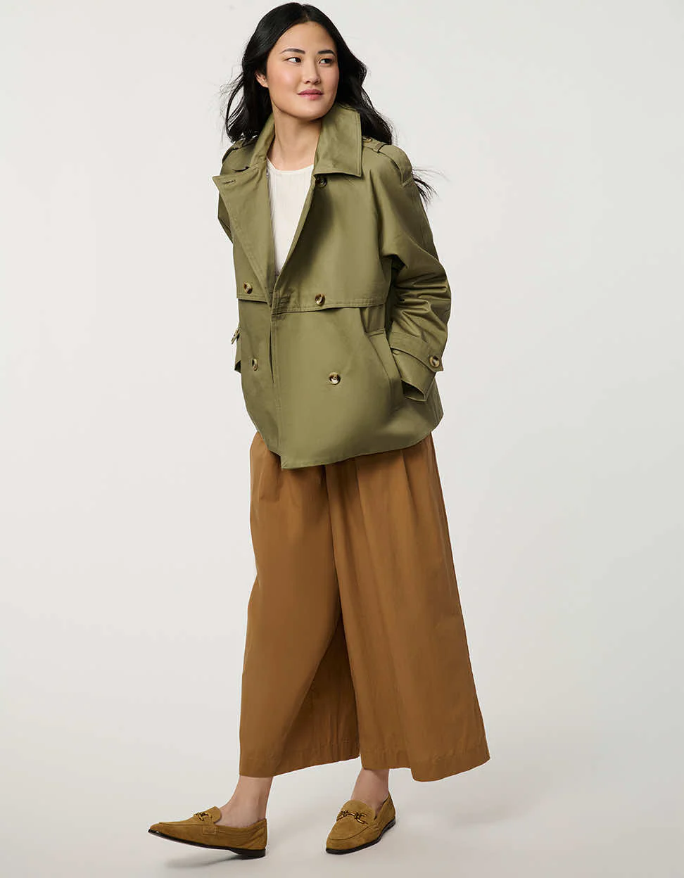 Rylan Cropped Trench - Image 2