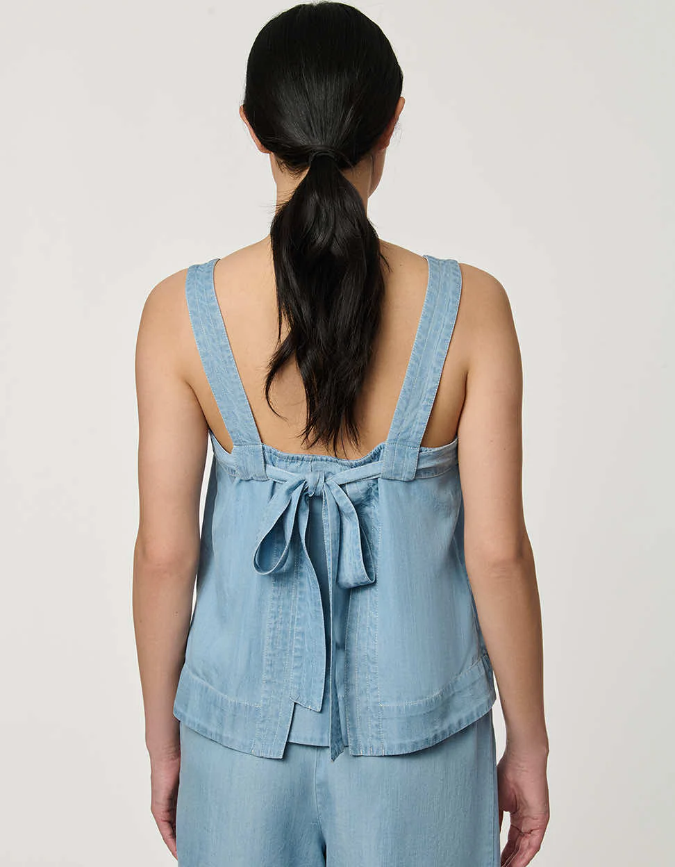 Soft Denim Tie-Back Tank - Image 5