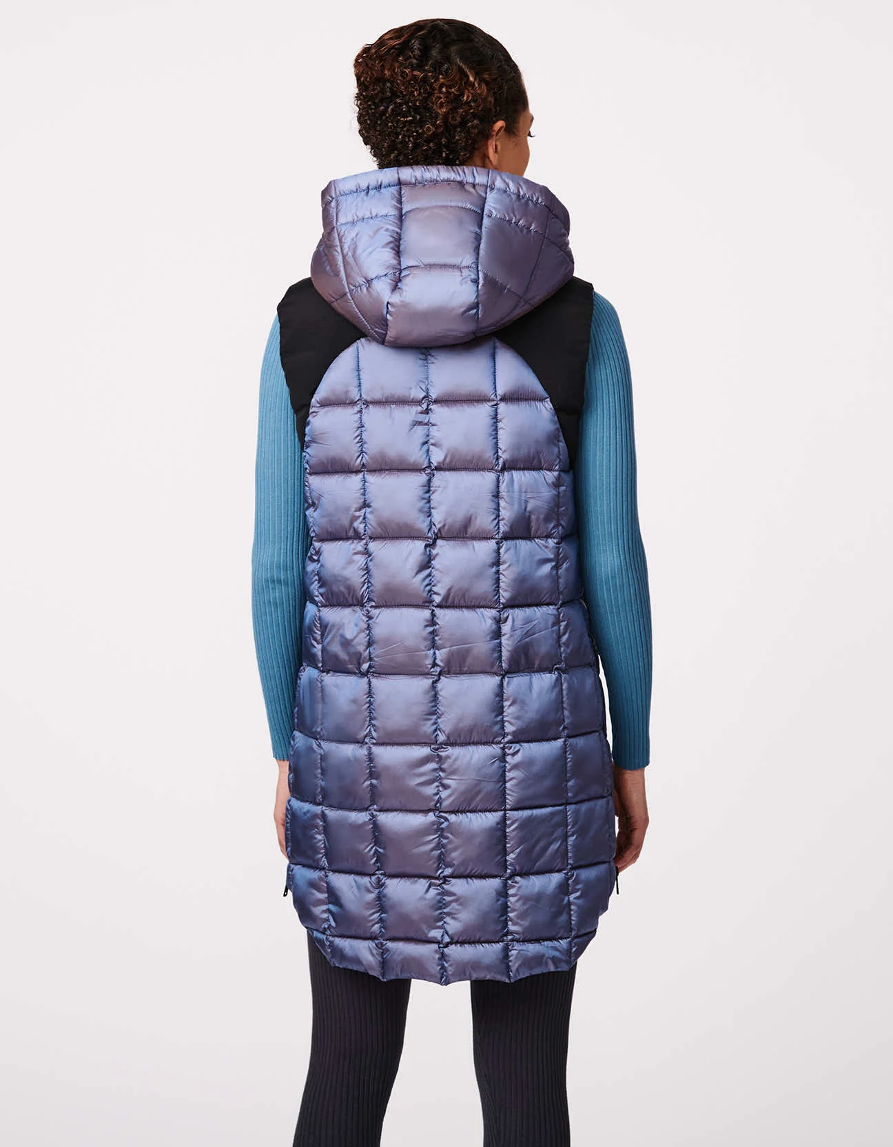 Square Hooded Puffer Vest - Image 3