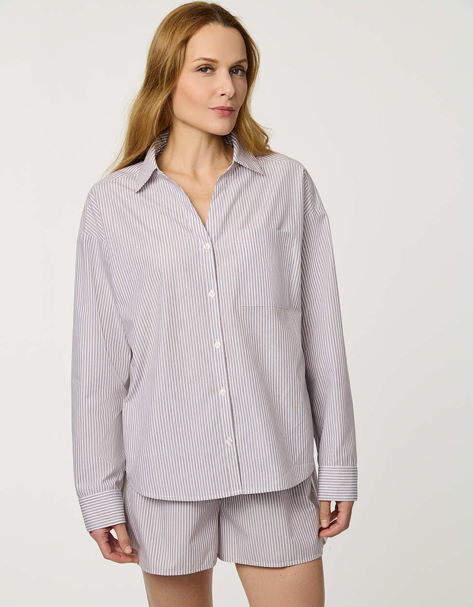 Striped Poplin Boyfriend Shirt - Image 5