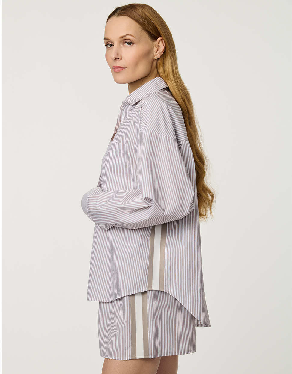 Striped Poplin Boyfriend Shirt - Image 6