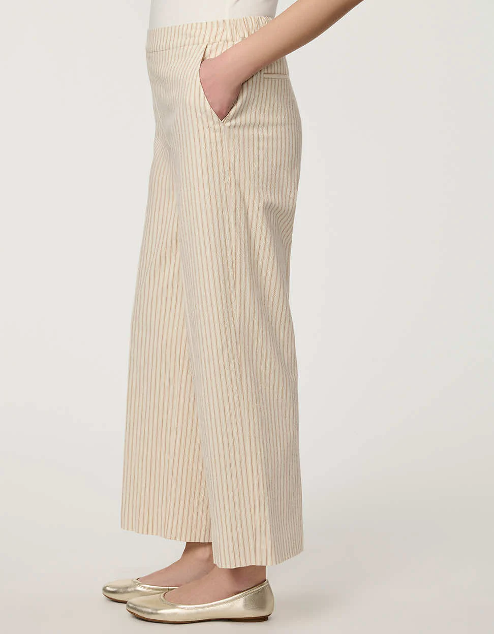 Striped Seersucker Cropped Pant - Image 4