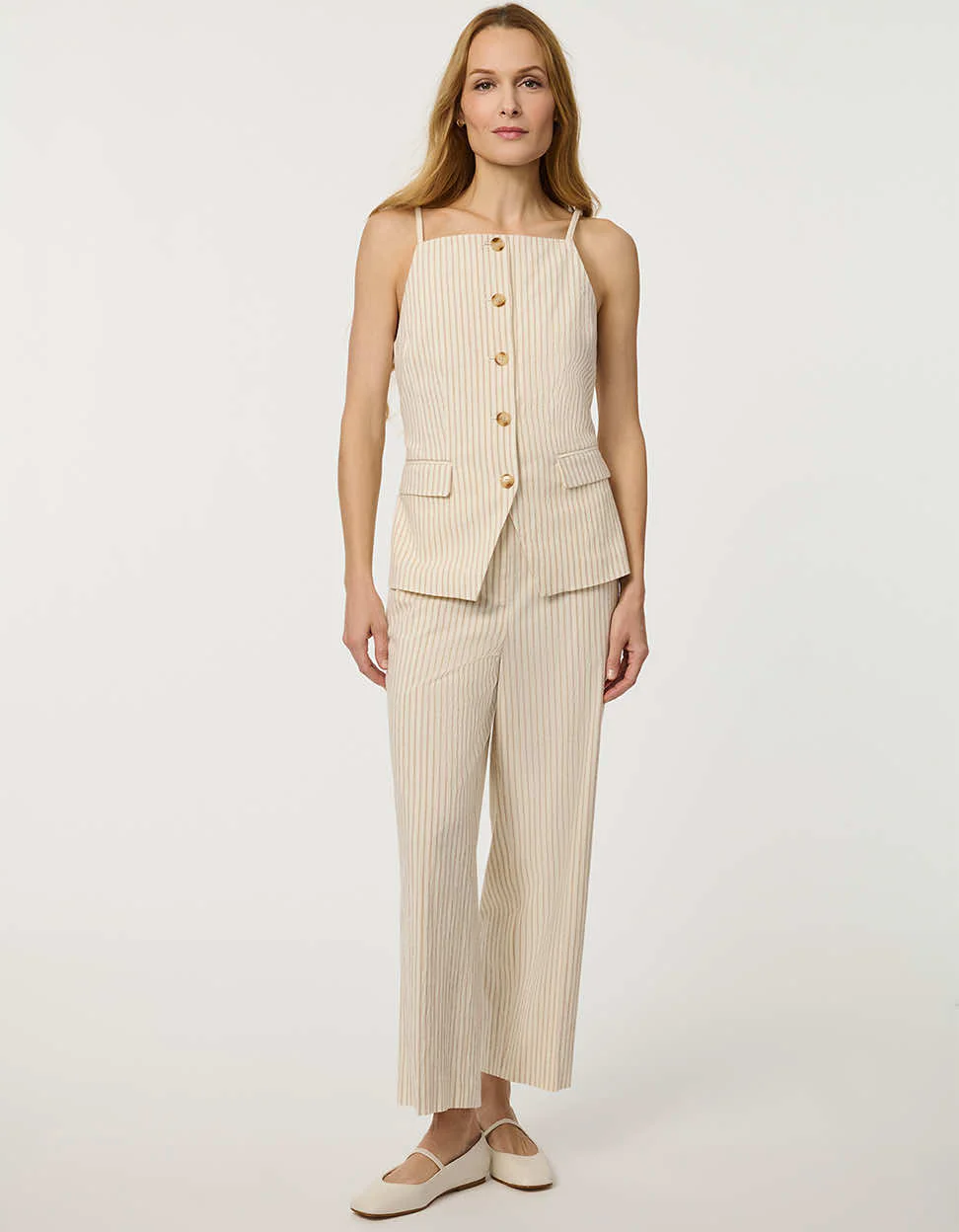 Striped Seersucker Waistcoat - Image 2
