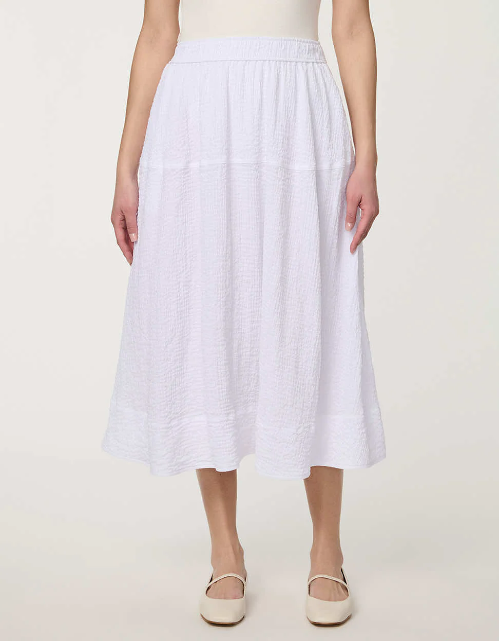 Textured Midi Skirt
