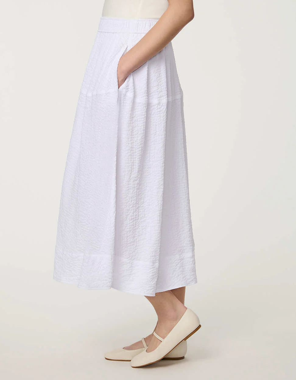 Textured Midi Skirt - Image 2