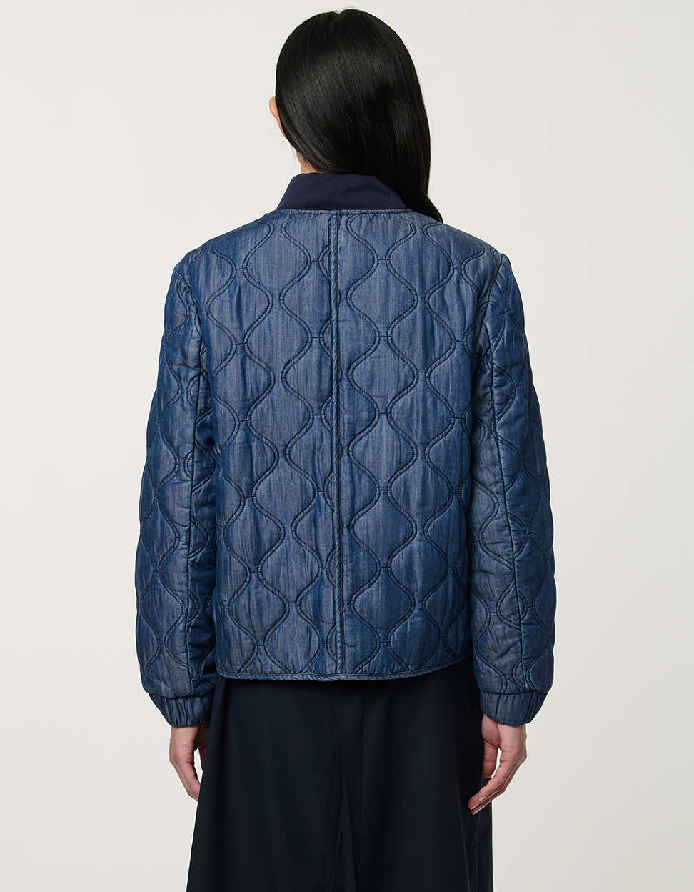 Weekender Quilted Denim Bomber - Image 4
